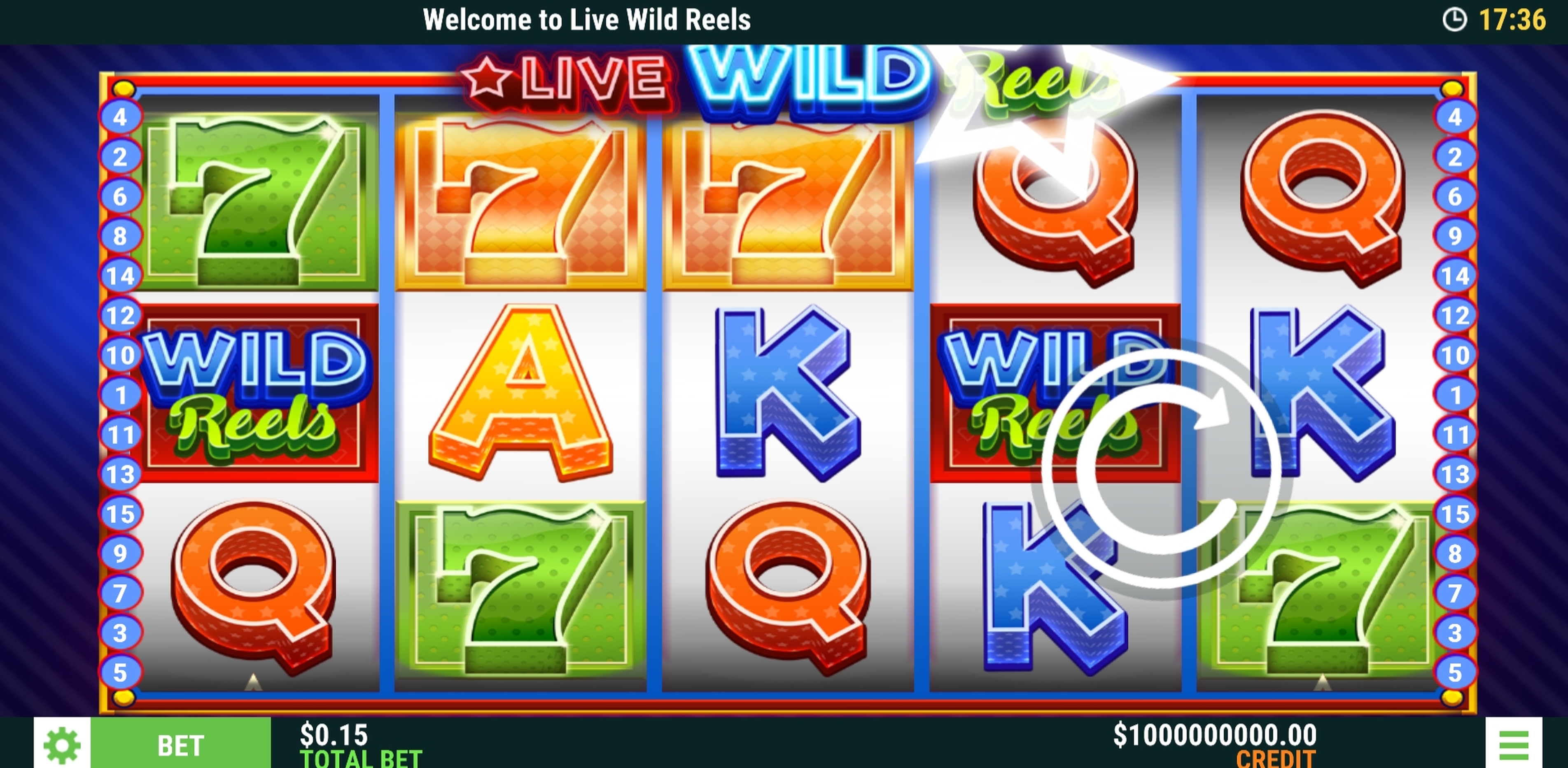 Reels in Live Wild Reels Slot Game by Slot Factory