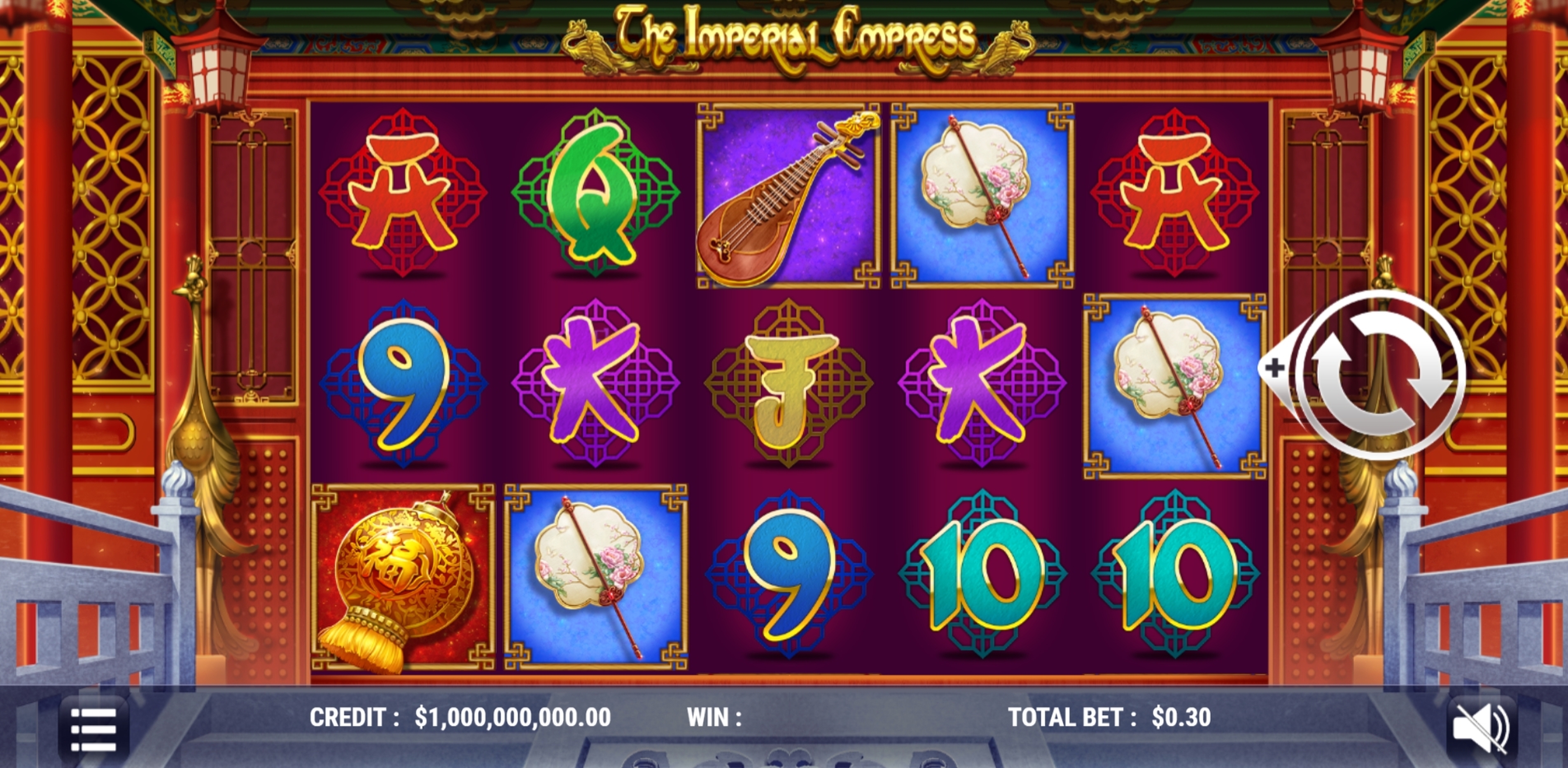 Reels in The Imperial Empress Slot Game by Slot Factory