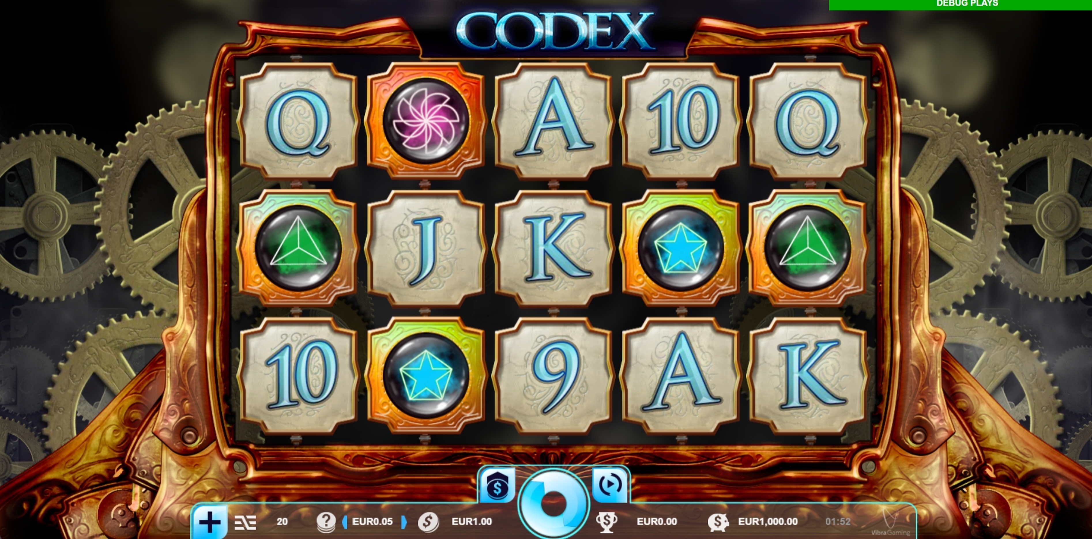 Reels in Codex Slot Game by Vibra Gaming