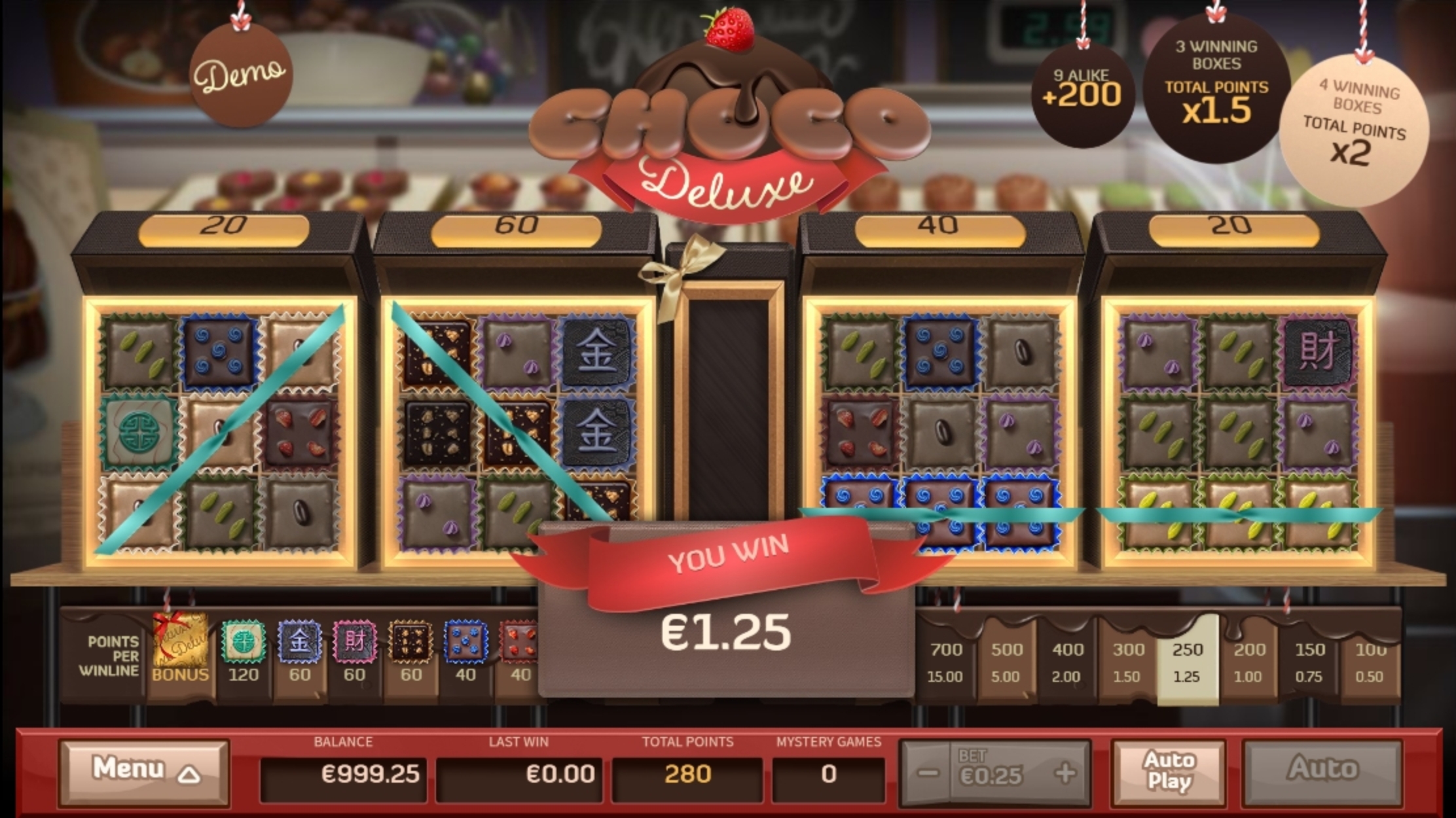 Win Money in Choco Deluxe Free Slot Game by Air Dice