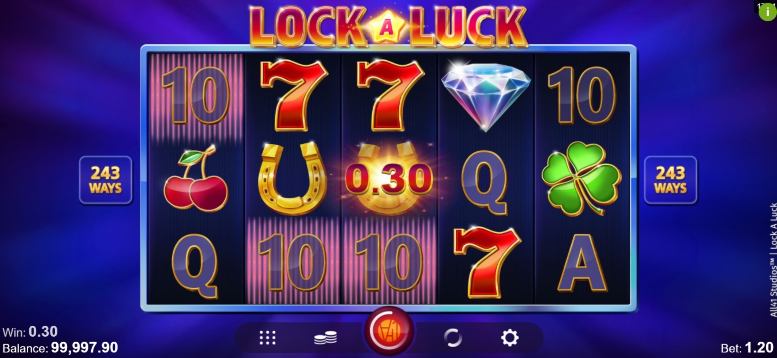 Win Money in Lock A Luck Free Slot Game by All41 Studios