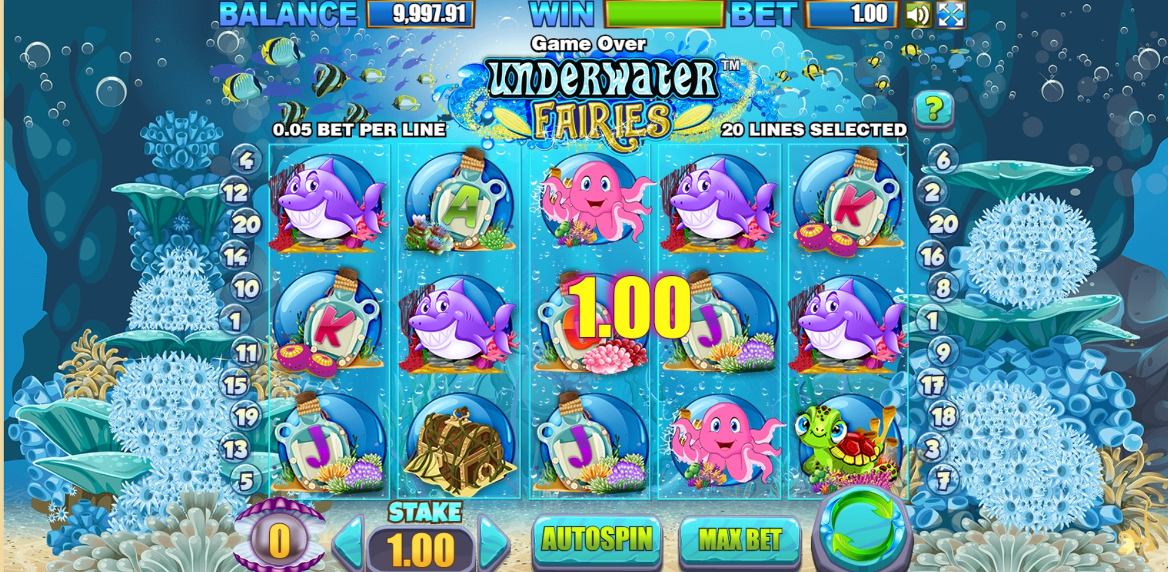 Win Money in Underwater Fairies Free Slot Game by Allbet Gaming