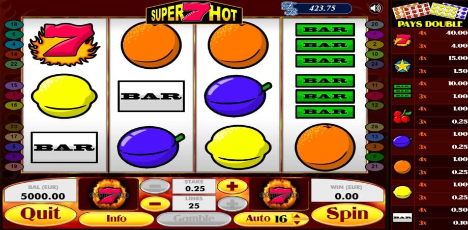 Super 7 Hot demo play, Slot Machine Online by AlteaGaming Review