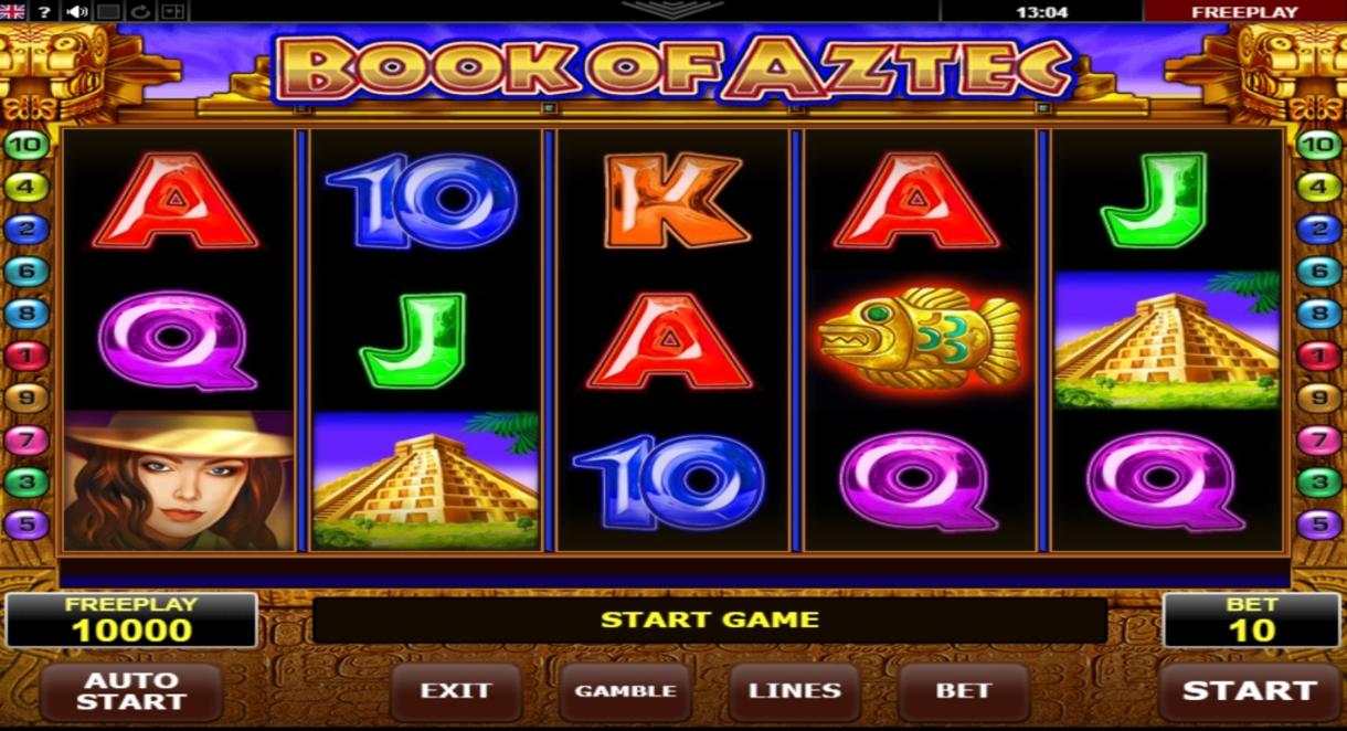 Book Of Aztec demo play, Slot Machine Online by Amatic Industries