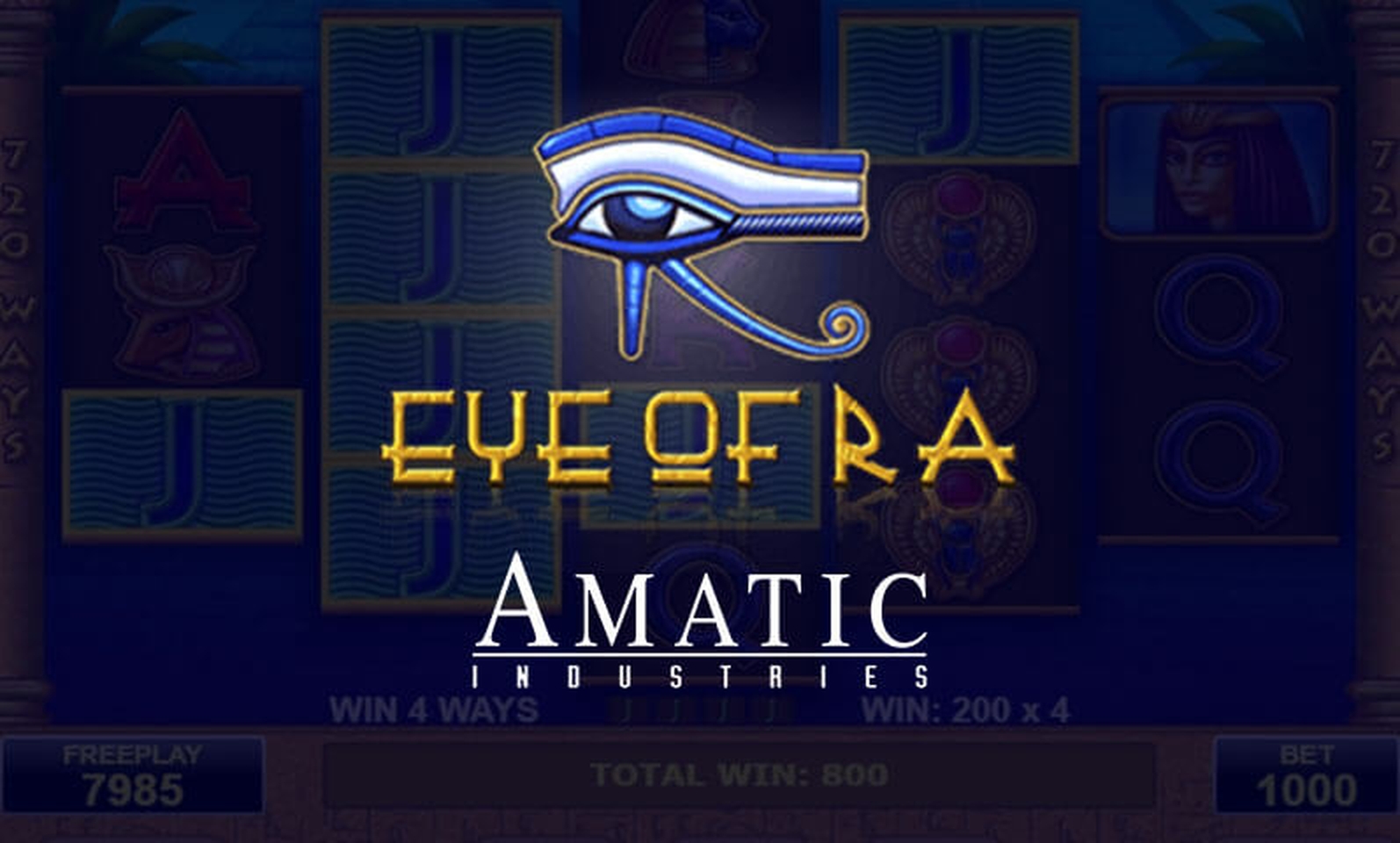 The Eye Of Ra Online Slot Demo Game by Amatic Industries