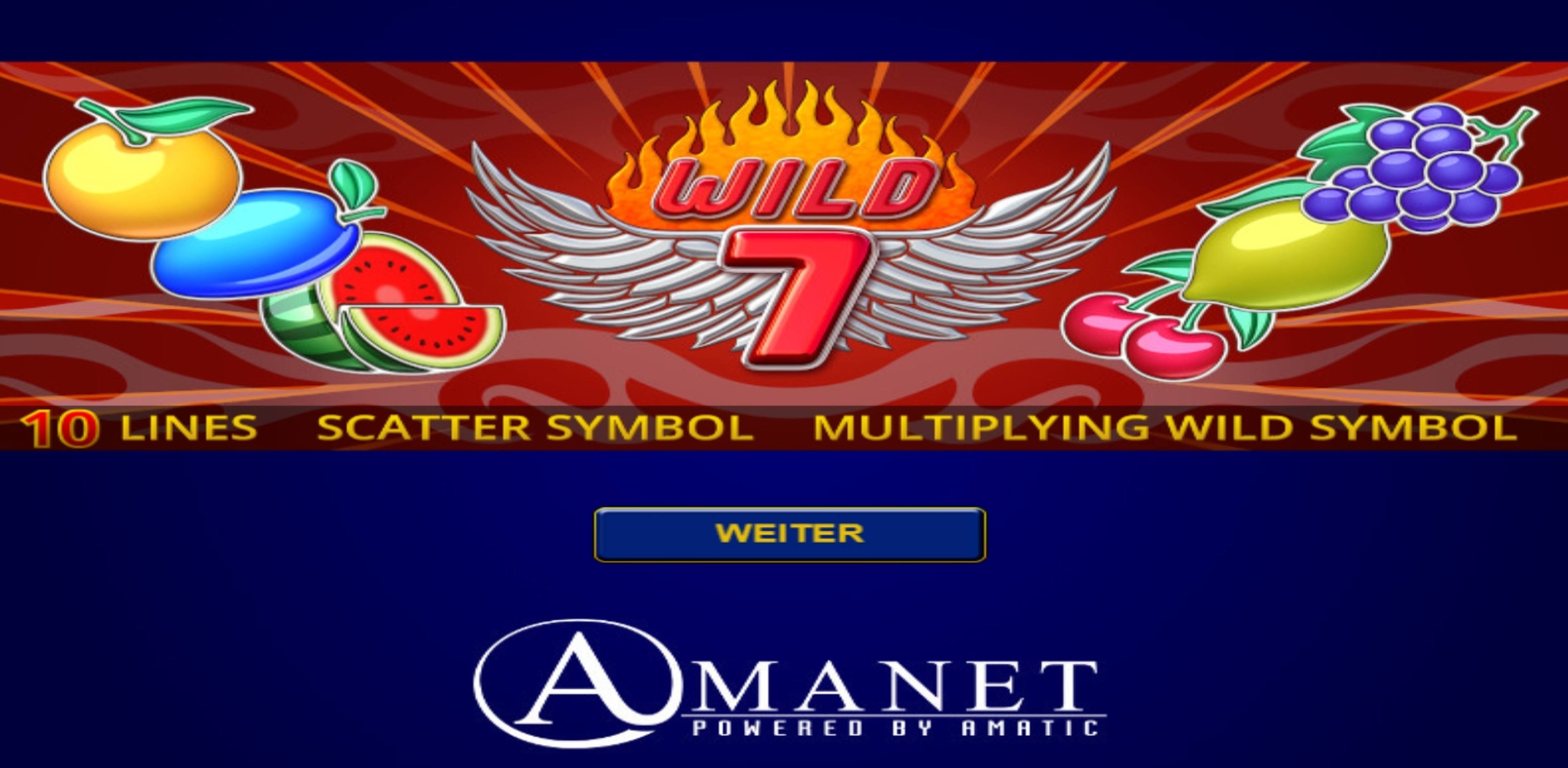 Play Wild 7 Free Casino Slot Game by Amatic Industries