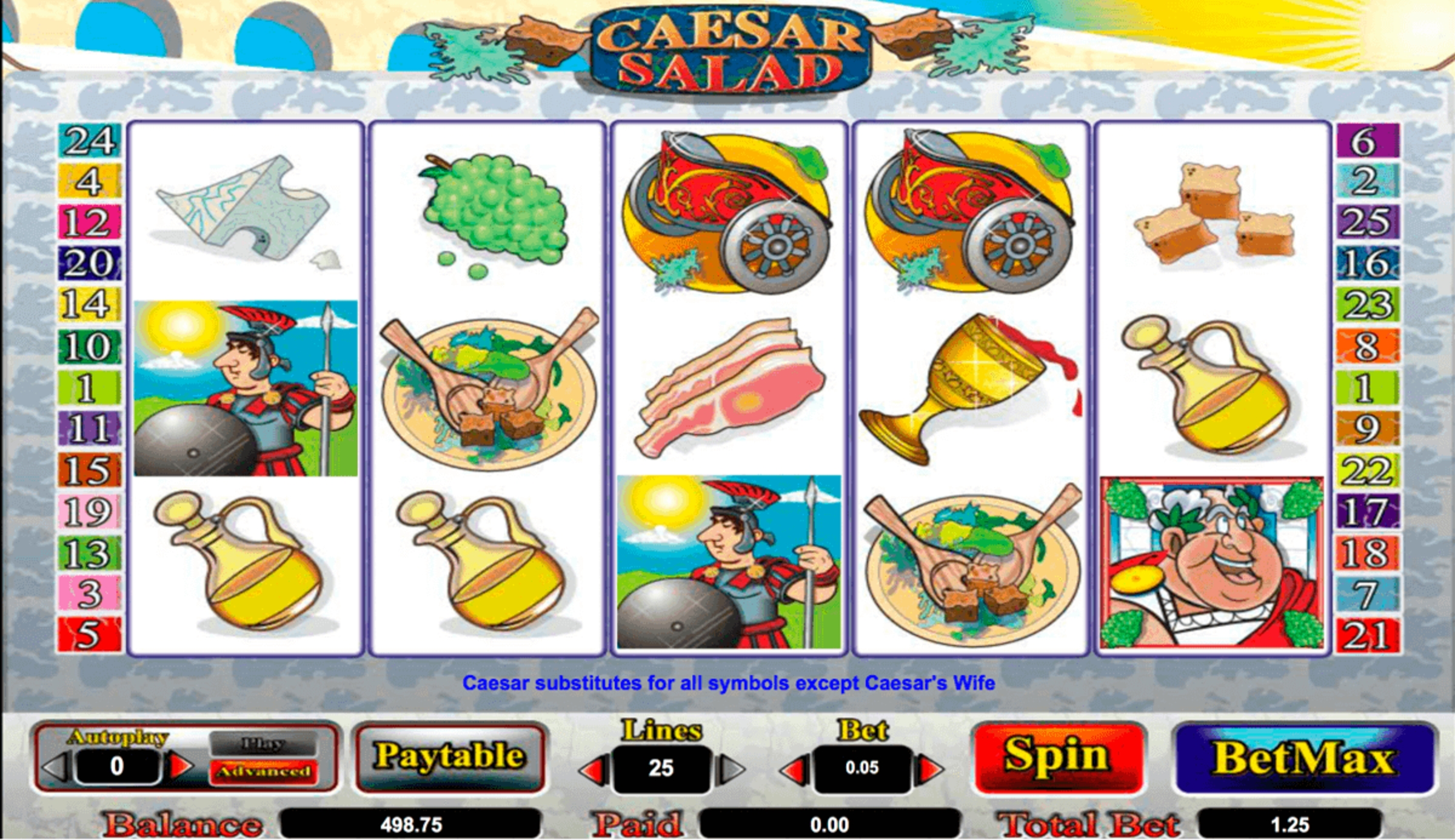 The Caesar Salad Online Slot Demo Game by Amaya