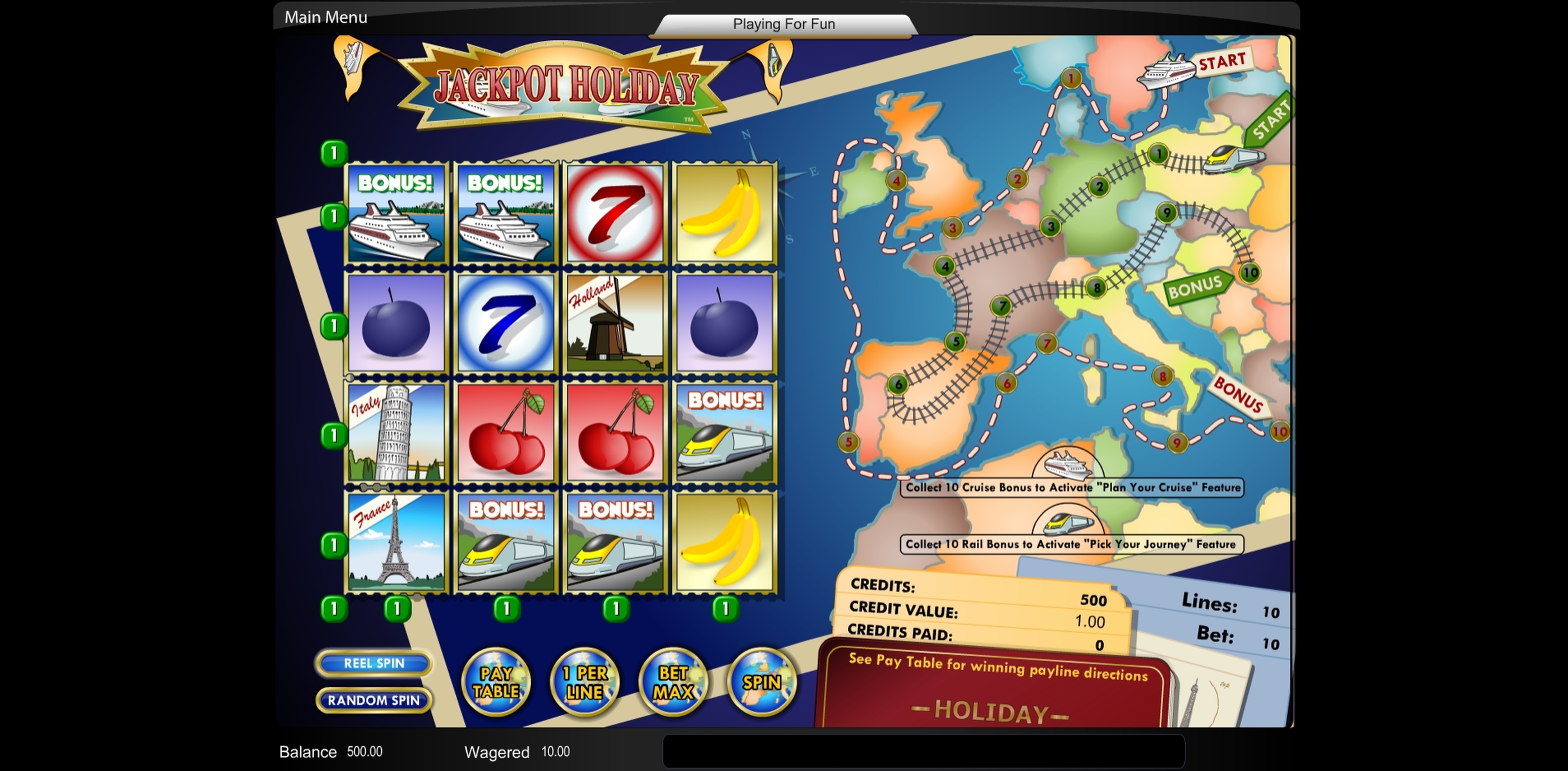 Reels in Jackpot Holiday Slot Game by Amaya