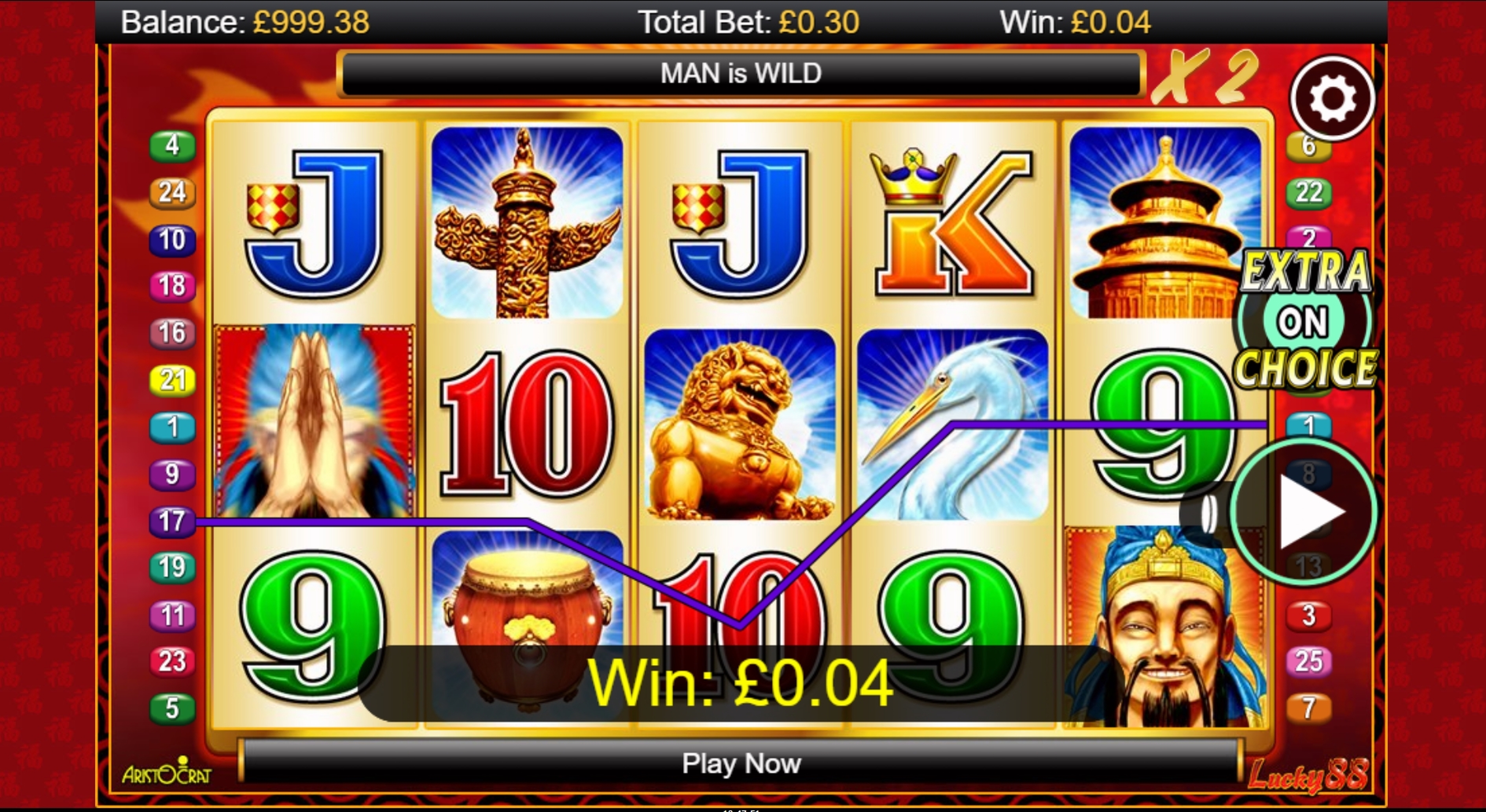 Lucky 88 free demo play Slot Machine Online by Aristocrat