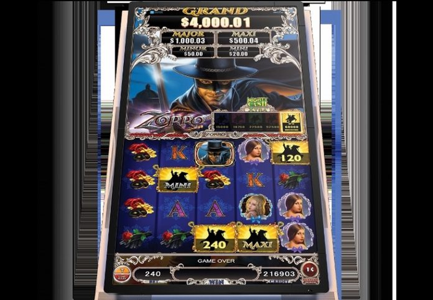 zorro slot machine jackpot