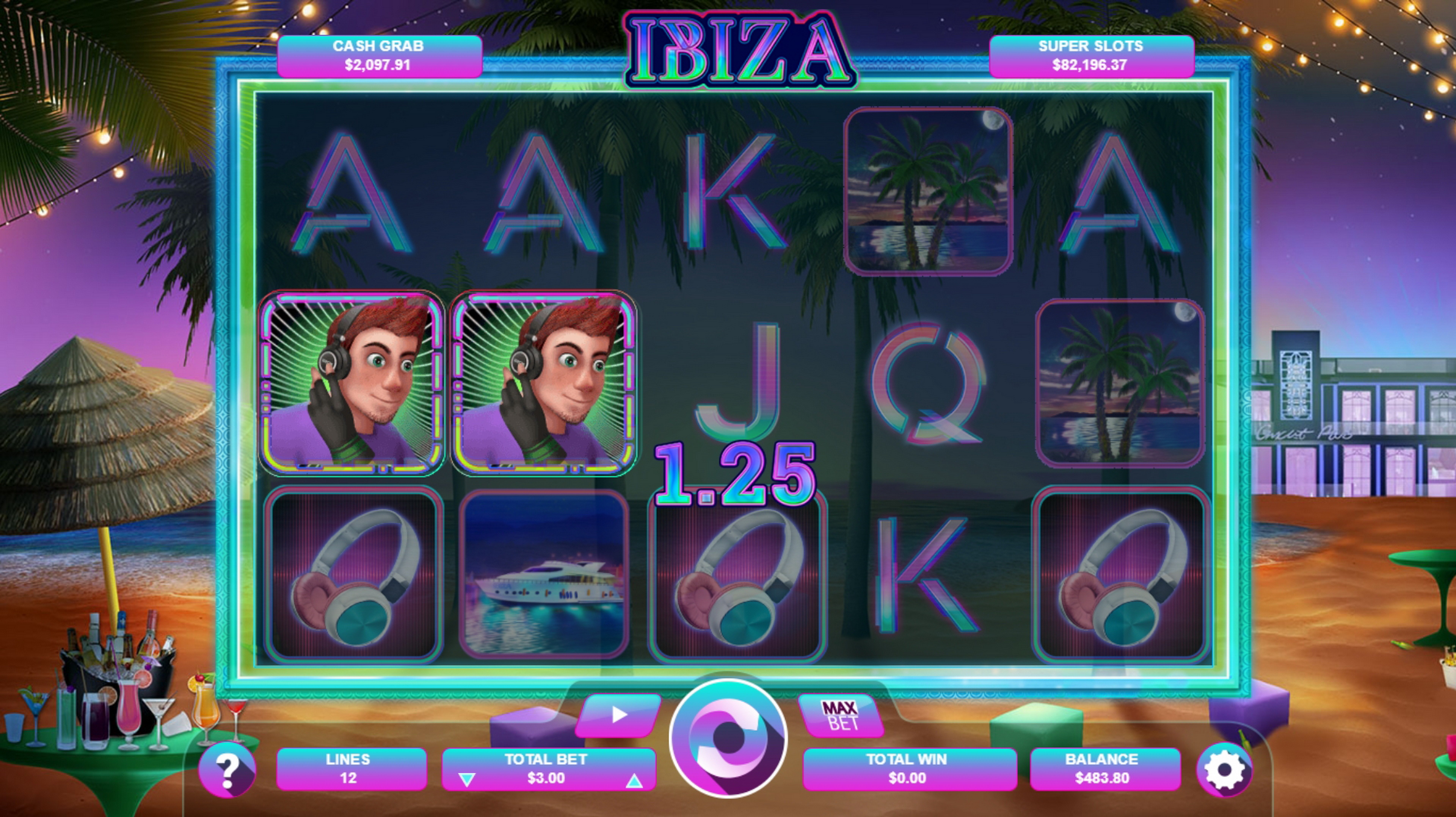 Win Money in Ibiza Free Slot Game by Arrows Edge