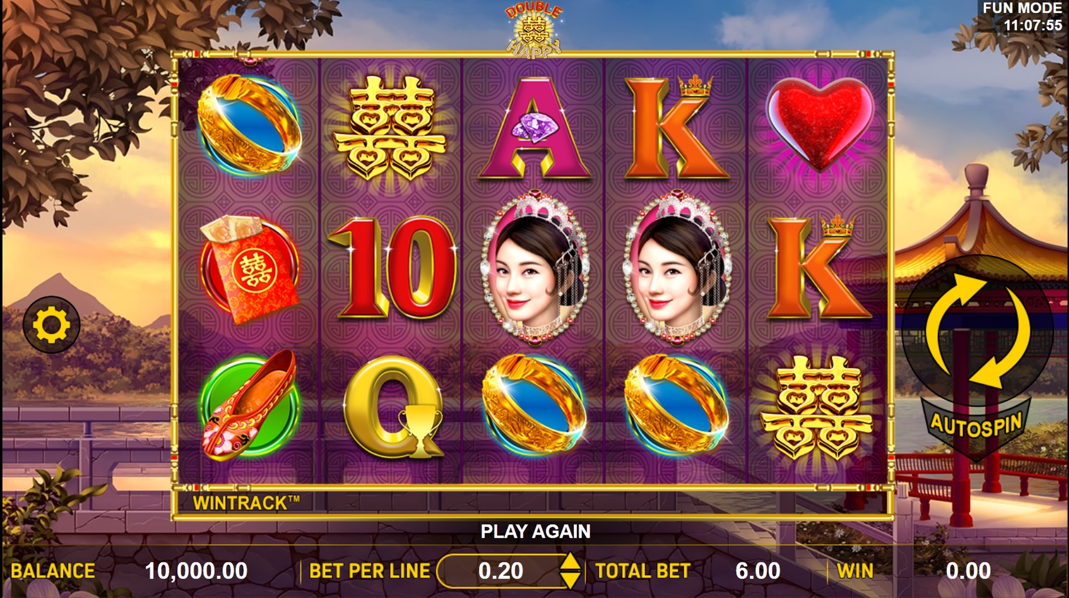 Reels in Double Happy Slot Game by Aspect Gaming