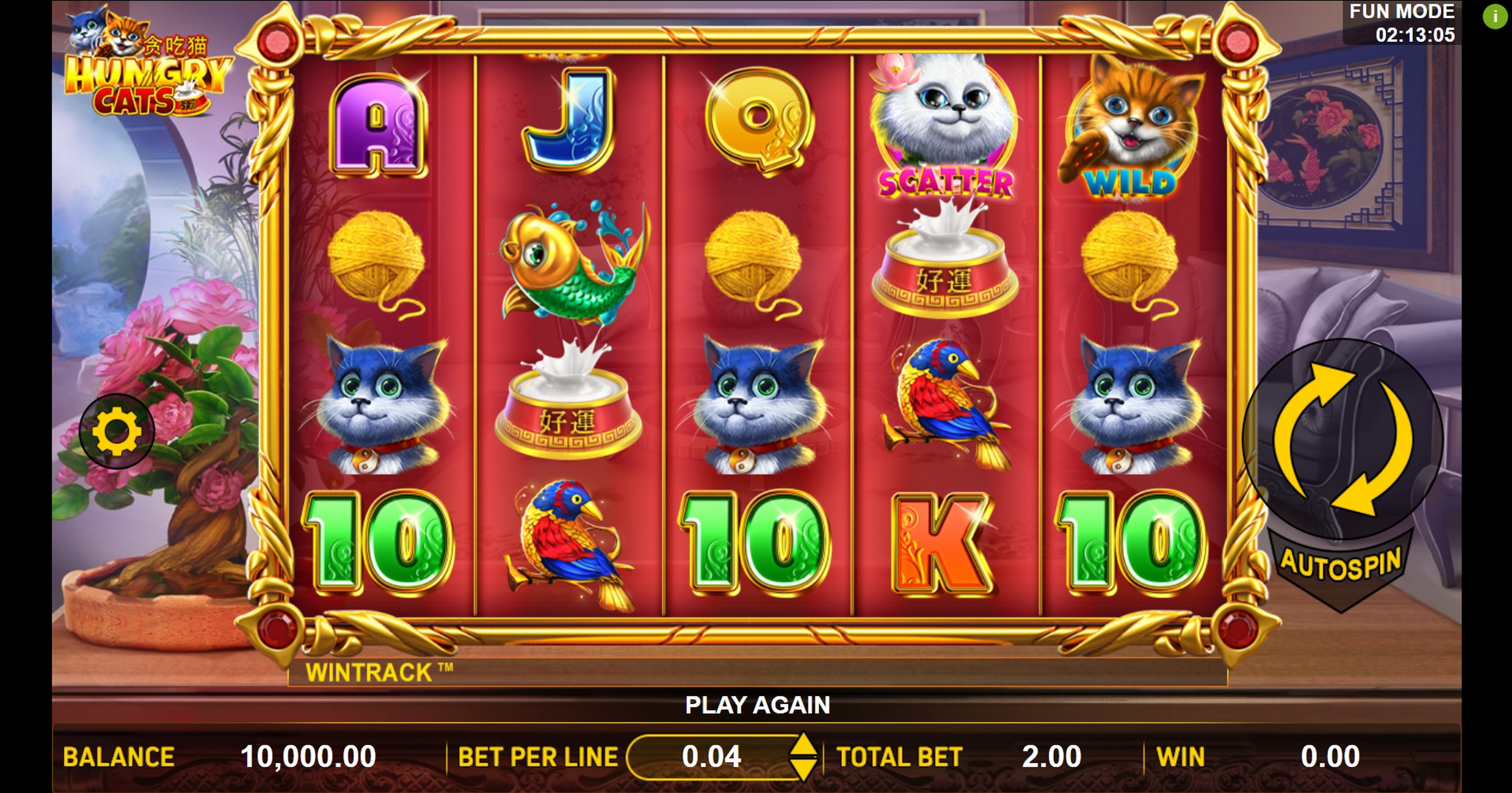 Reels in Hungry Cats Slot Game by Aspect Gaming
