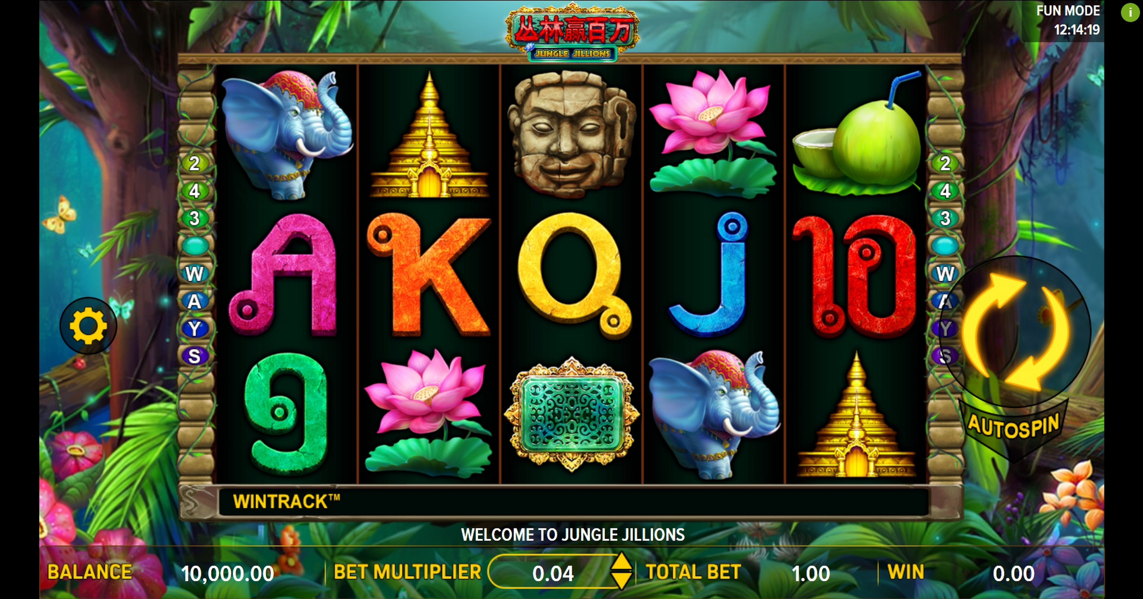 Reels in Jungle Jillions Slot Game by Aspect Gaming