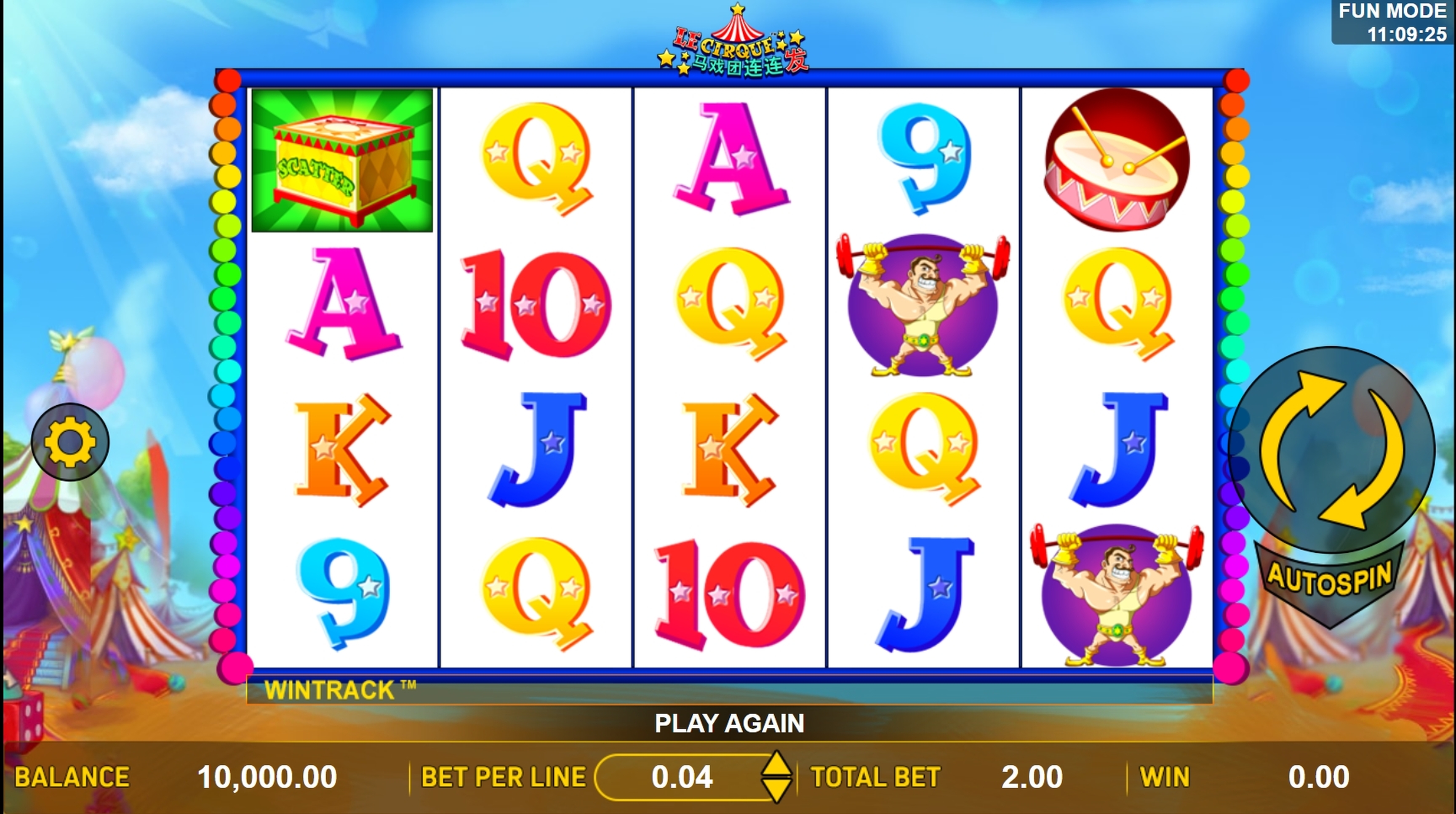 Reels in Le Cirque Slot Game by Aspect Gaming