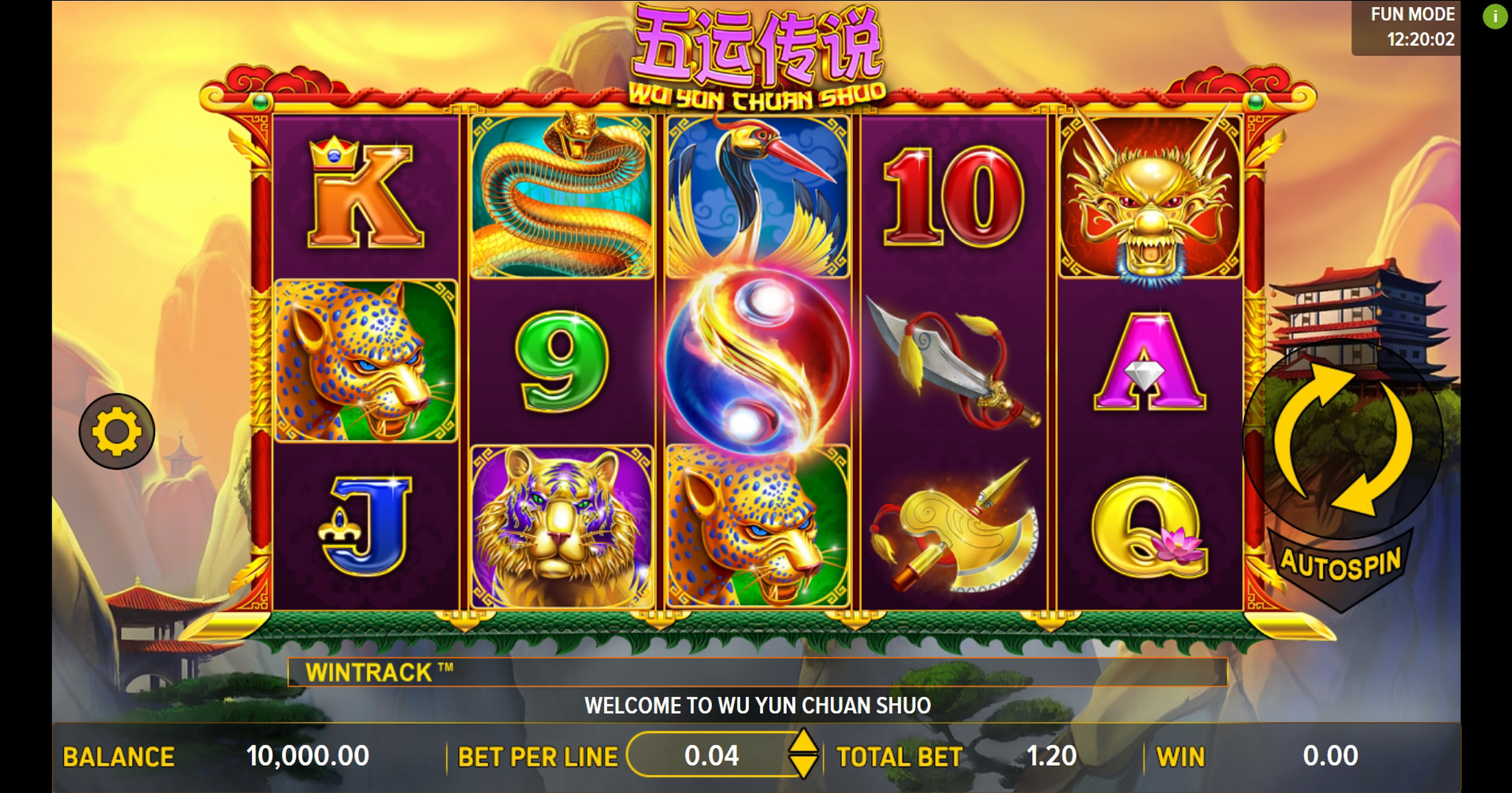 Reels in Wu Yun Thuan Shuo Slot Game by Aspect Gaming
