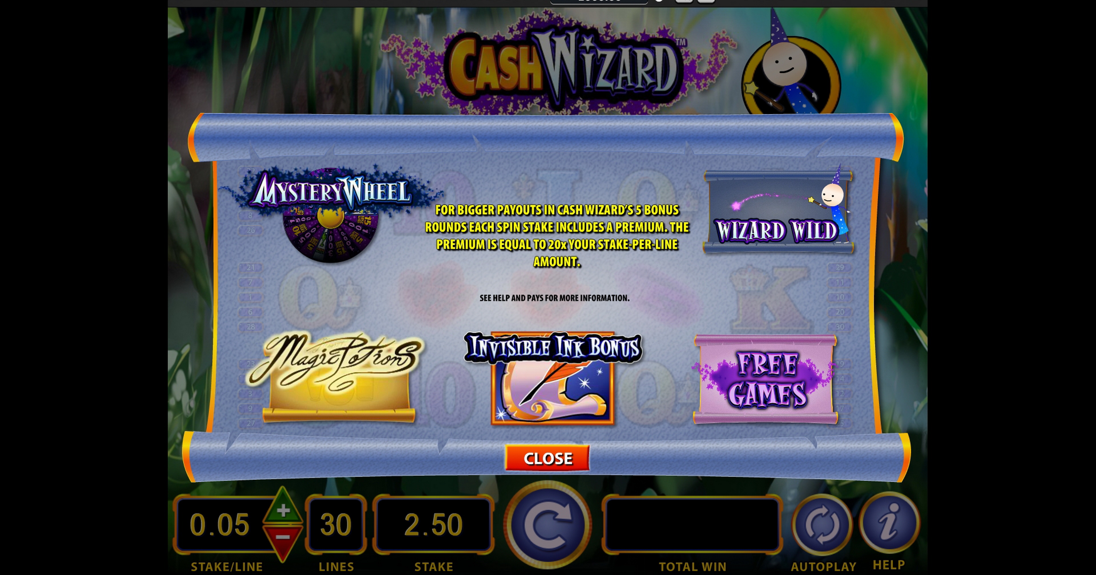 play free online cash wizard slot machine