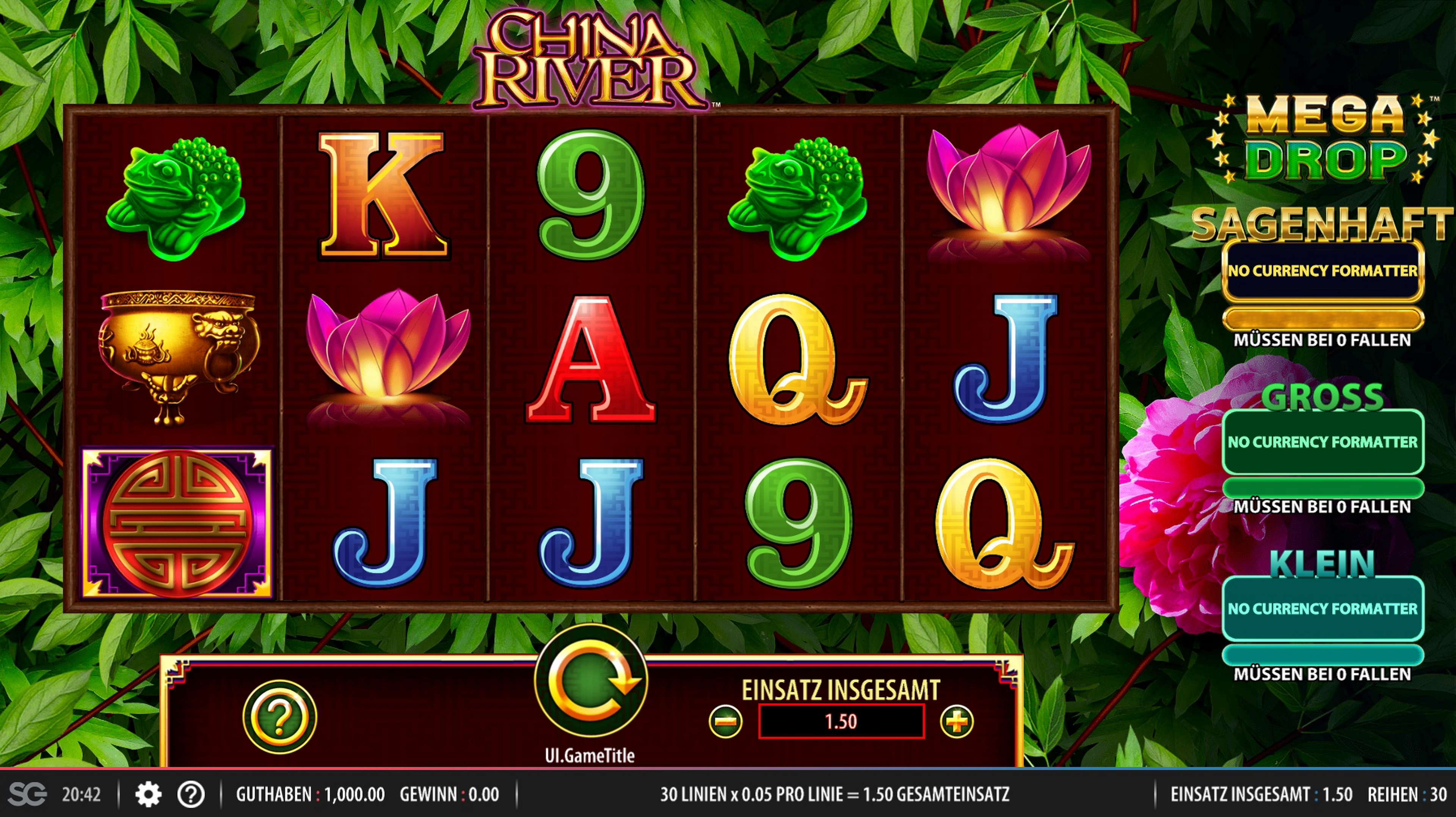 Reels in China River Slot Game by Bally Technologies