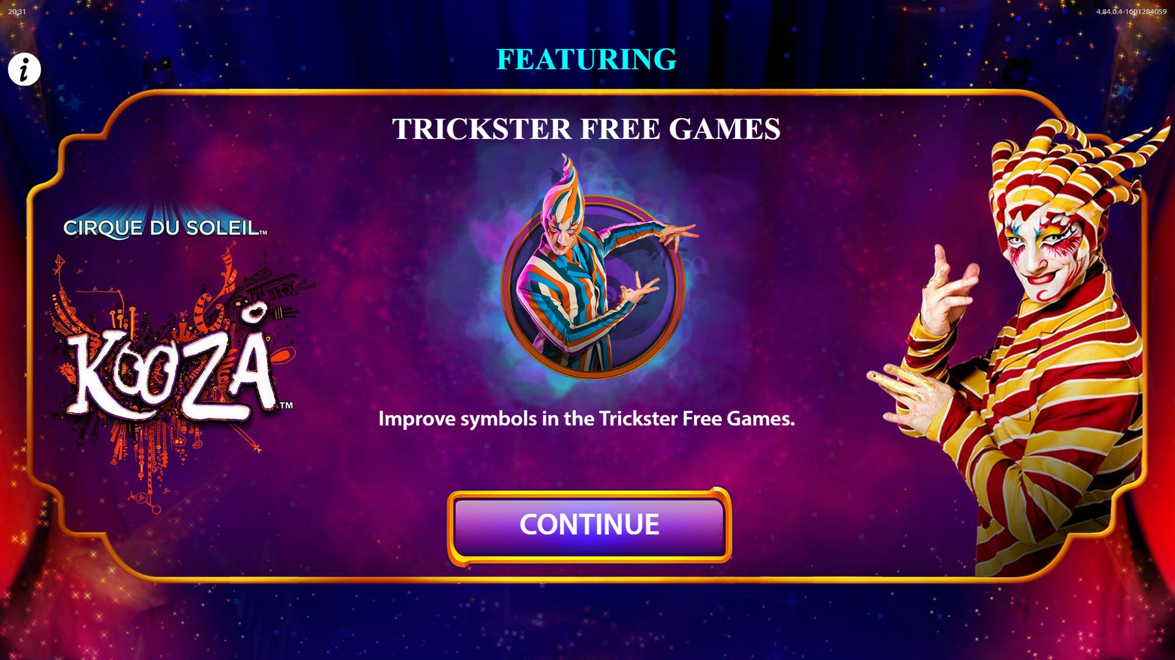 Play Cirque Du Soleil Kooza Free Casino Slot Game by Bally Technologies