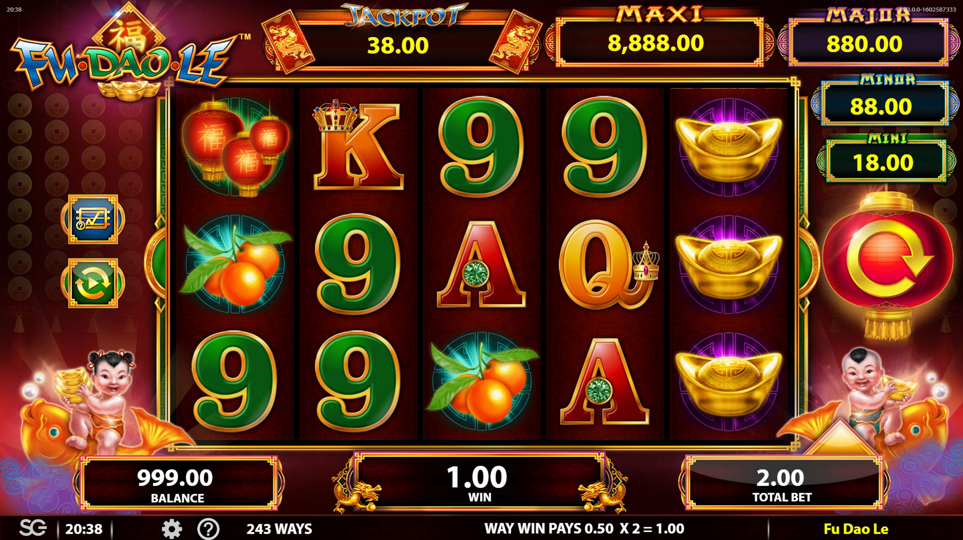 Win Money in Fu Dao Le Free Slot Game by Bally Technologies