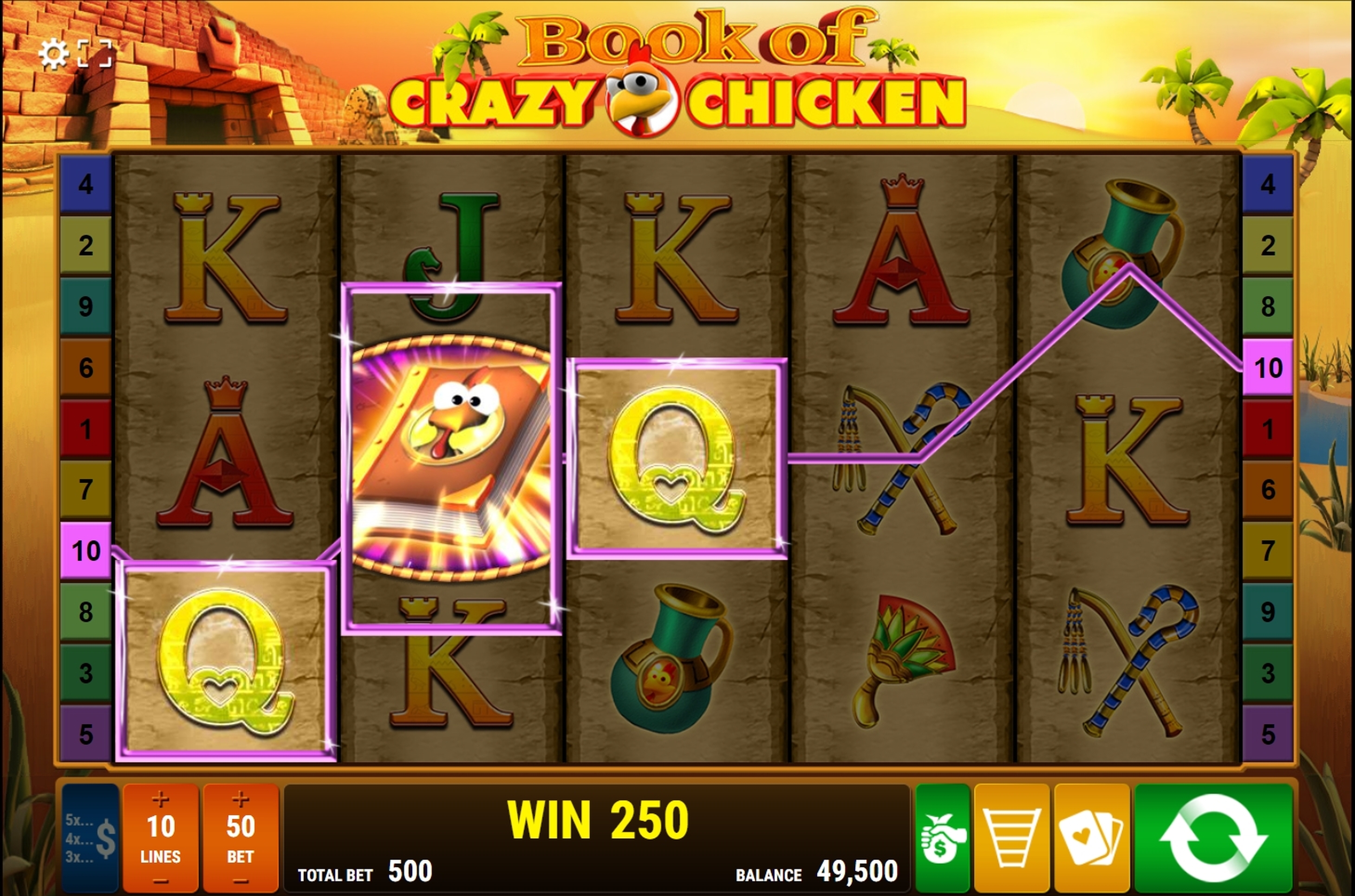 Win Money in Book Of Crazy Chicken Free Slot Game by Bally Wulff