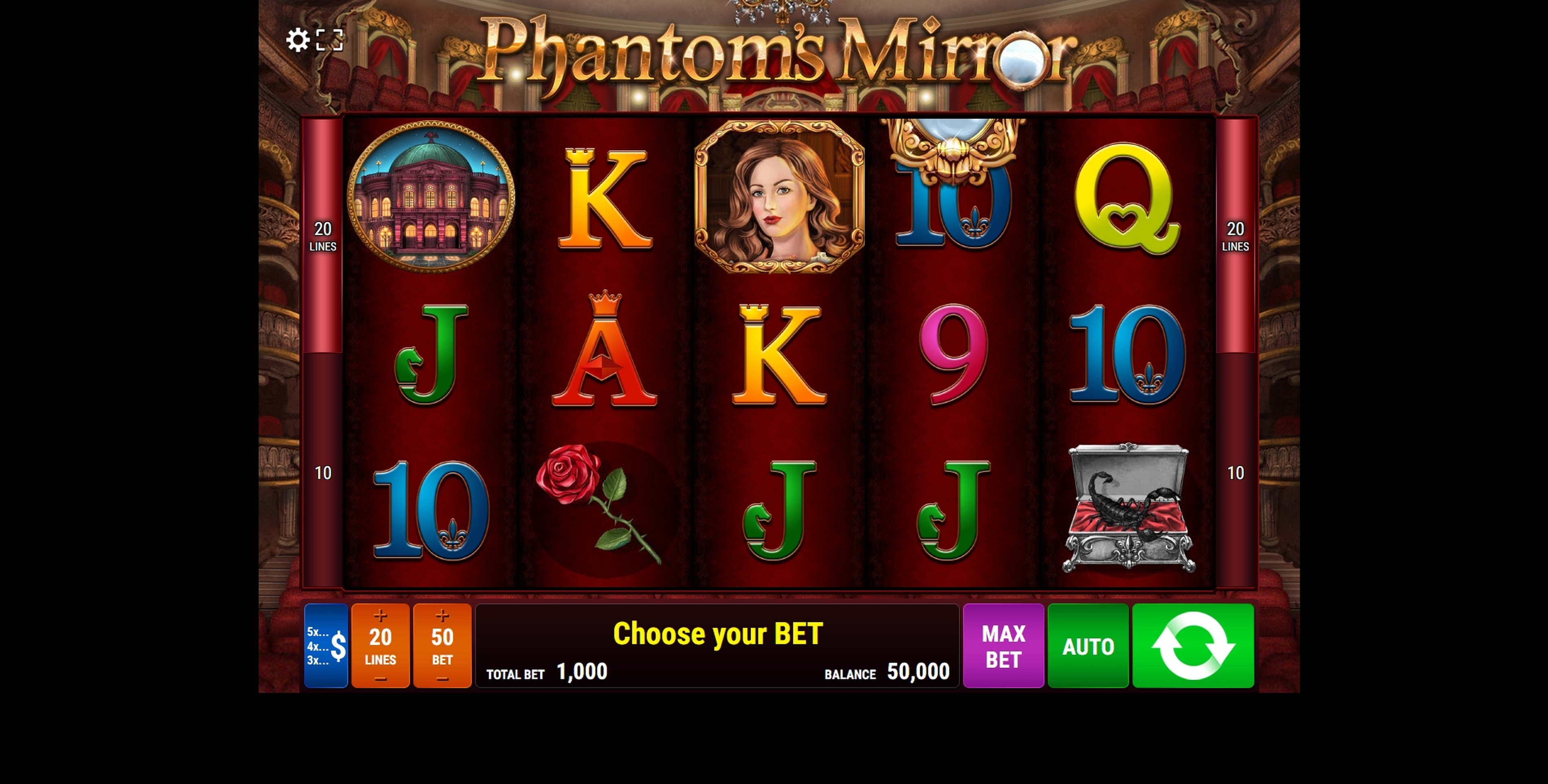 Reels in Phantom's Mirror Slot Game by Bally Wulff