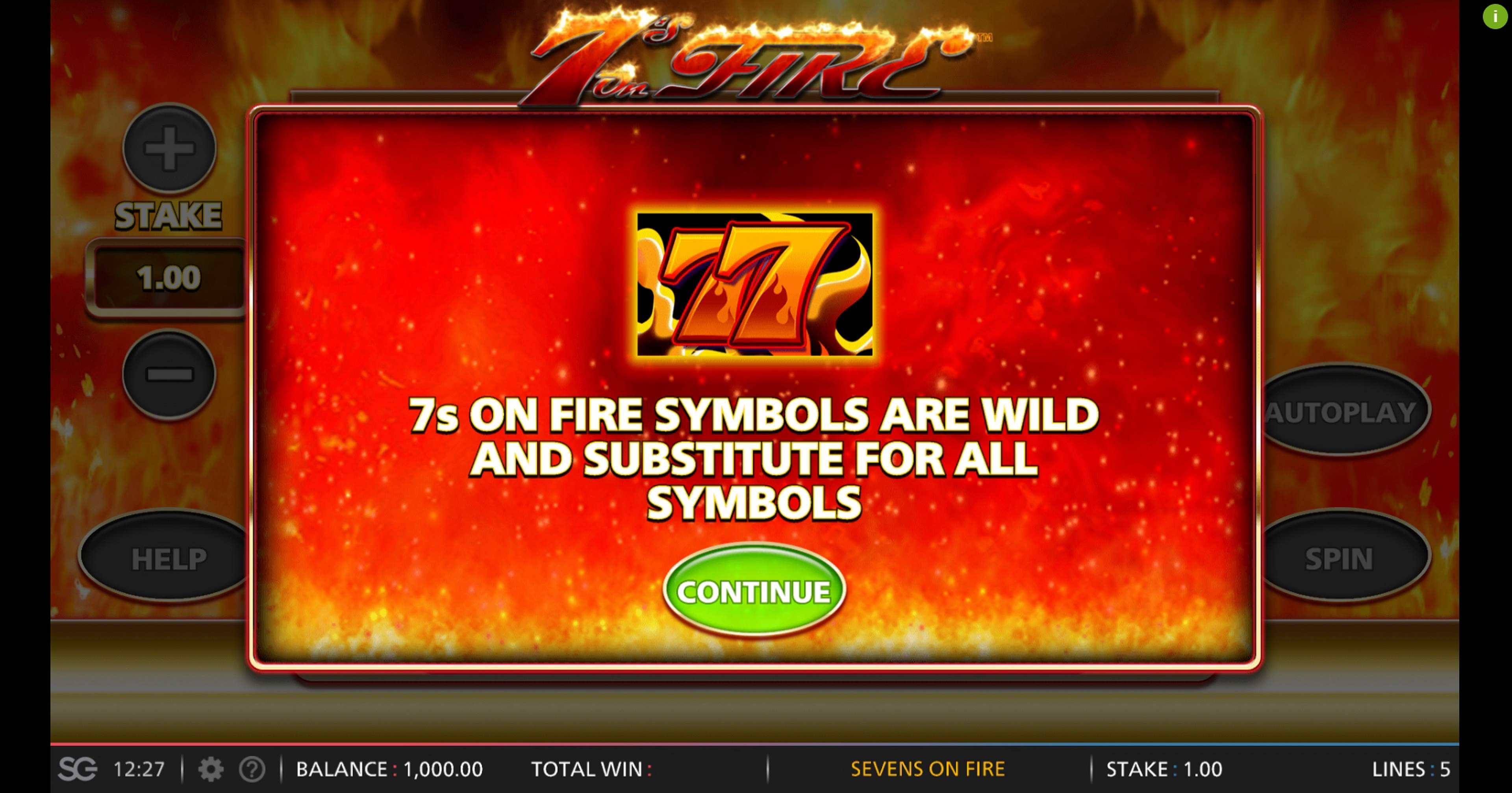 Play 7s On Fire Free Casino Slot Game by Barcrest Games