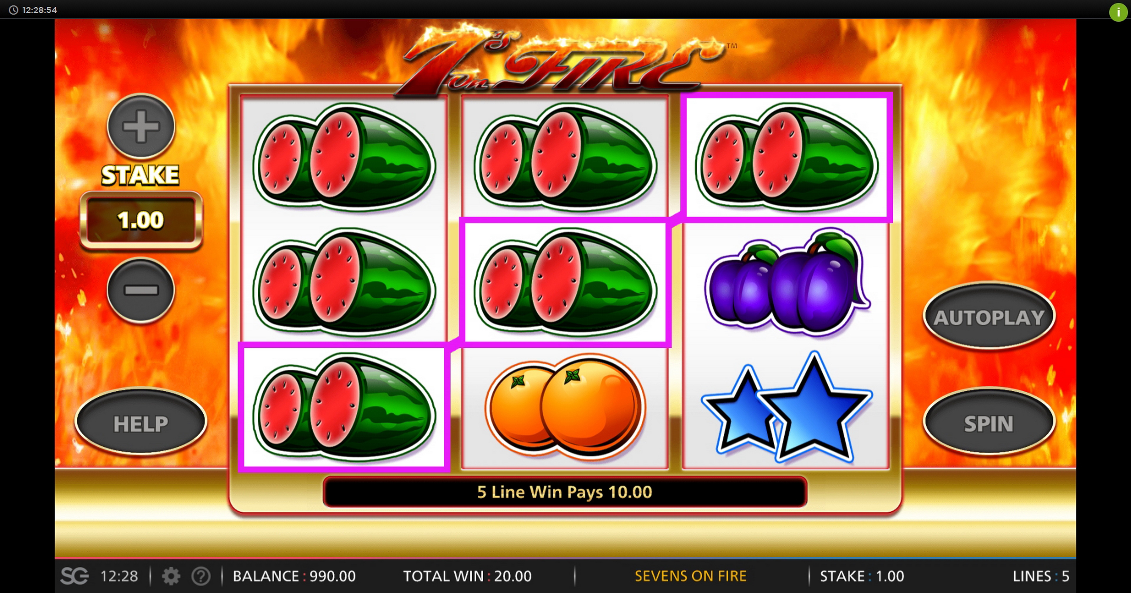 flaming sevens slots free