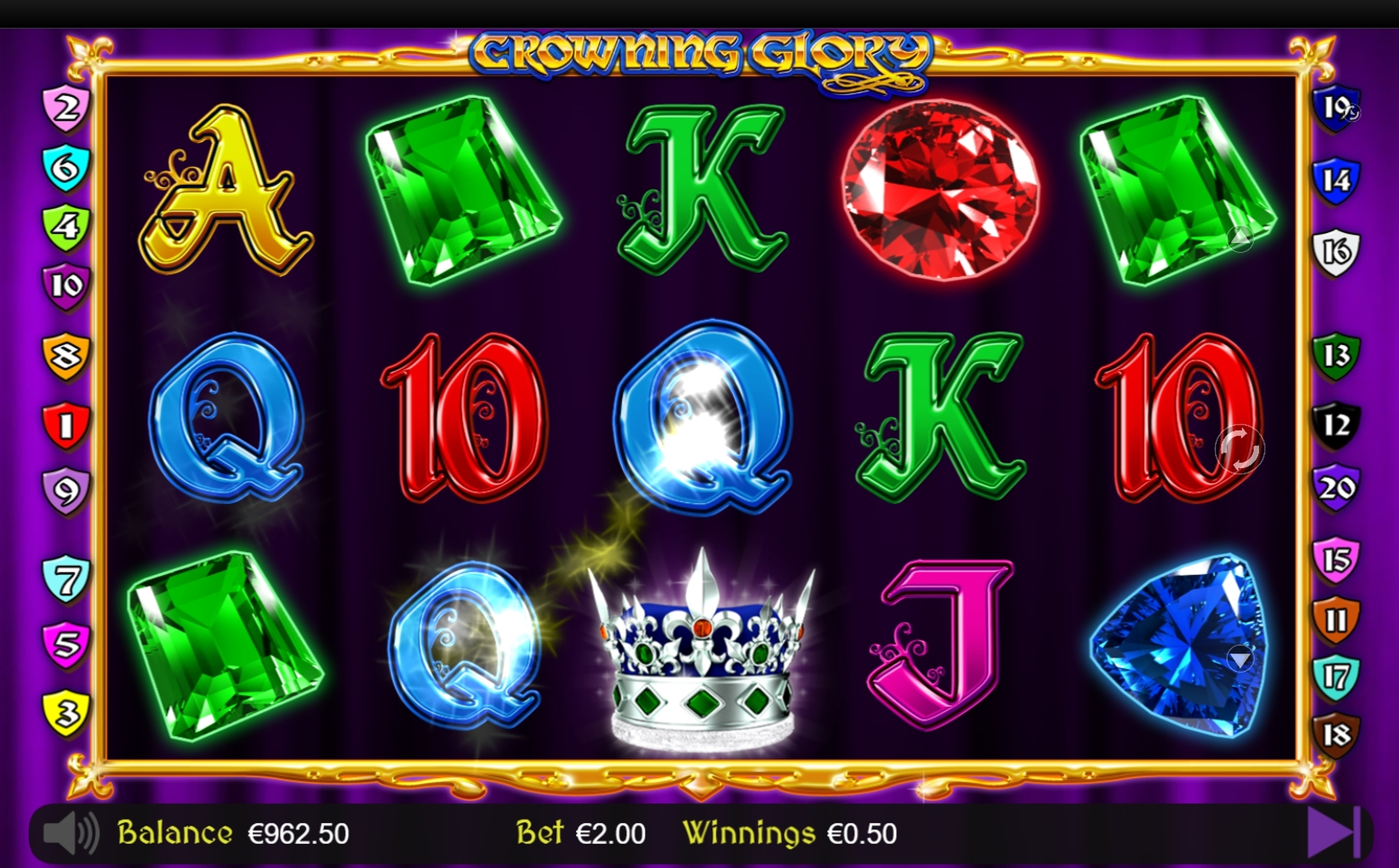 Win Money in Crowning Glory Free Slot Game by Betdigital
