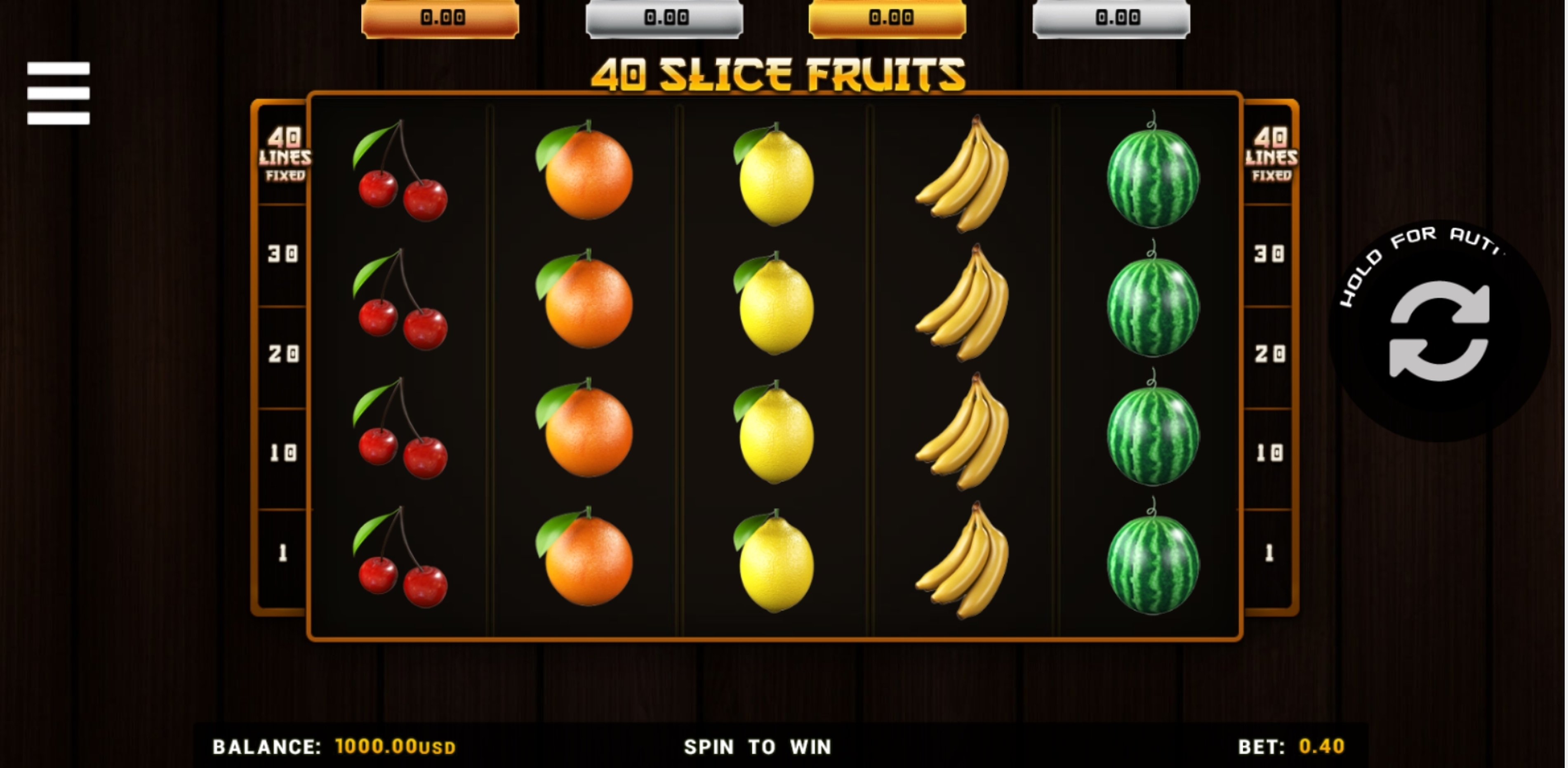 Reels in 40 Slice Fruits Slot Game by Betsense