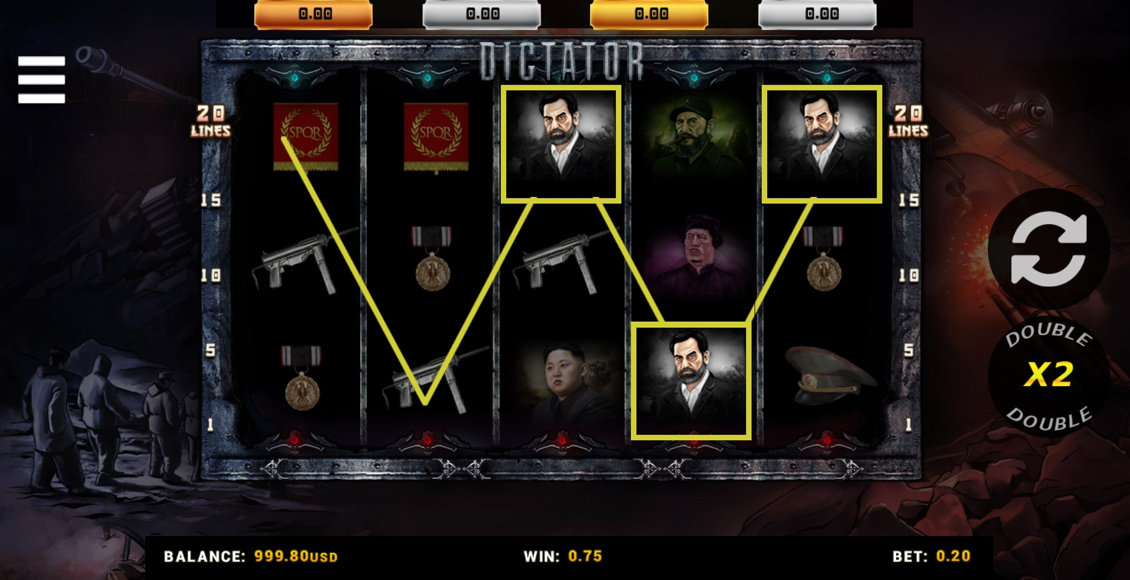 Win Money in Dictator Free Slot Game by Betsense