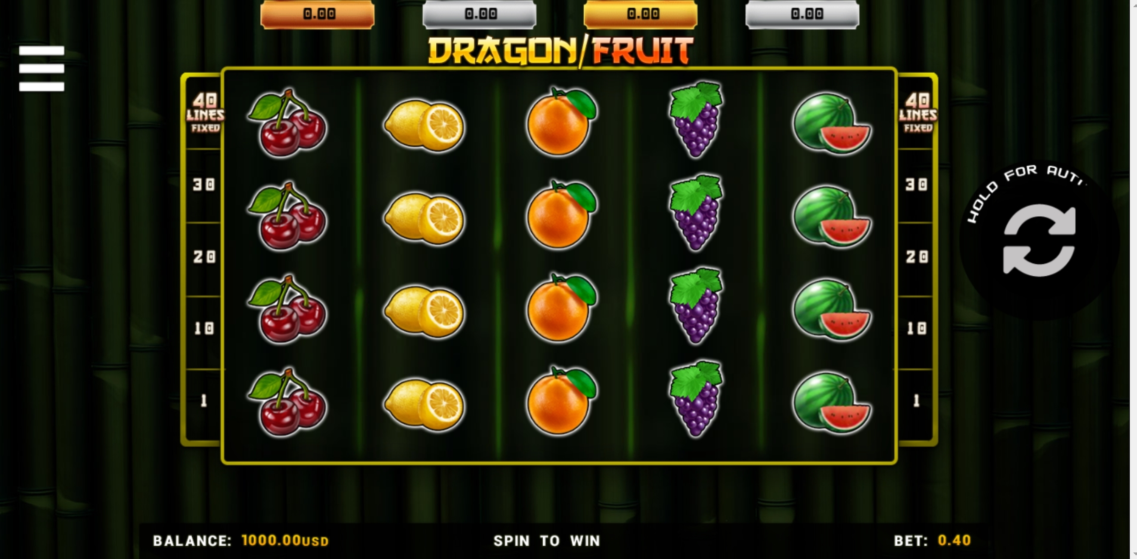 Reels in Dragon Fruit Slot Game by Betsense