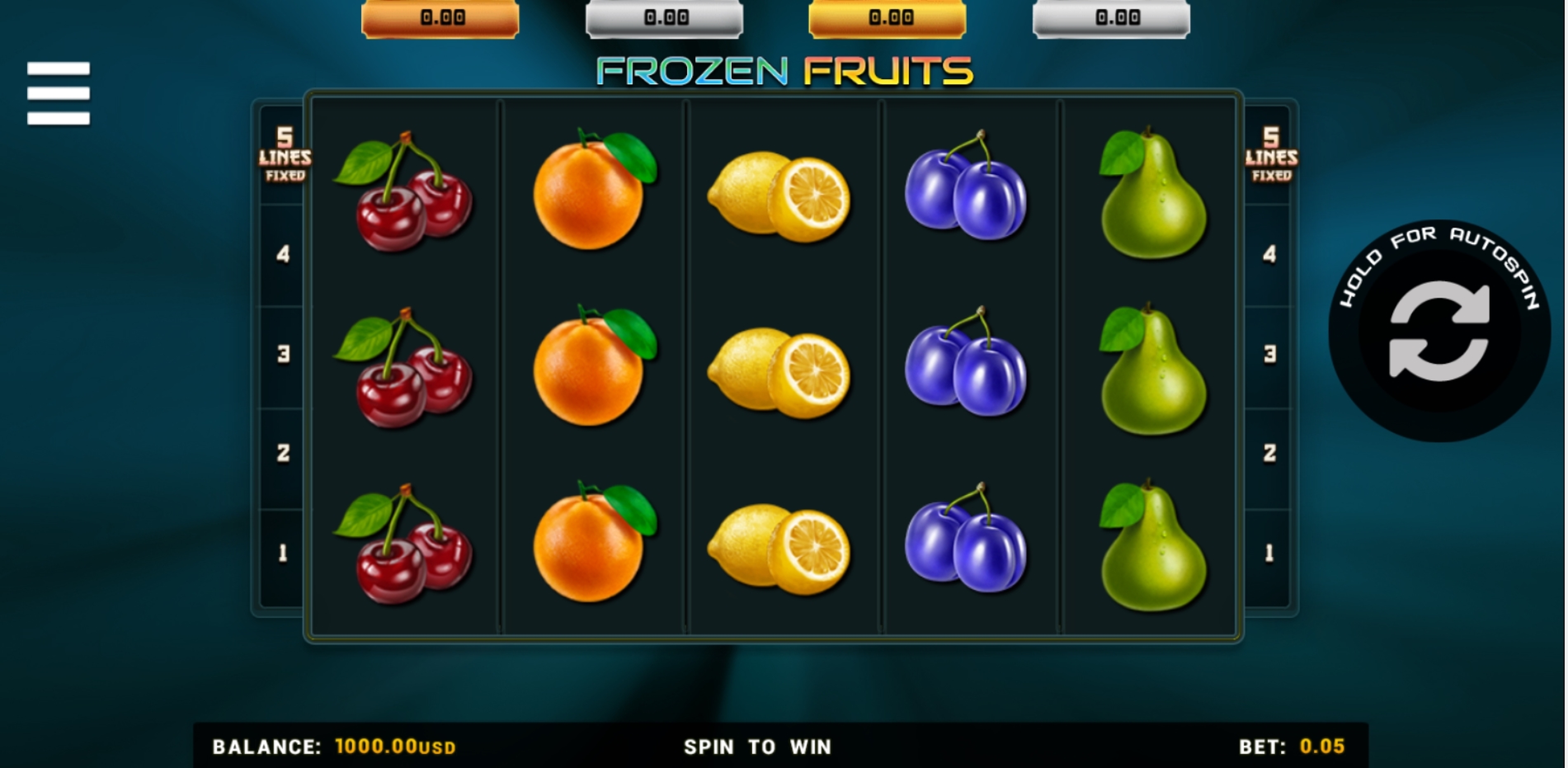 Reels in Frozen Fruits (Betsense) Slot Game by Betsense