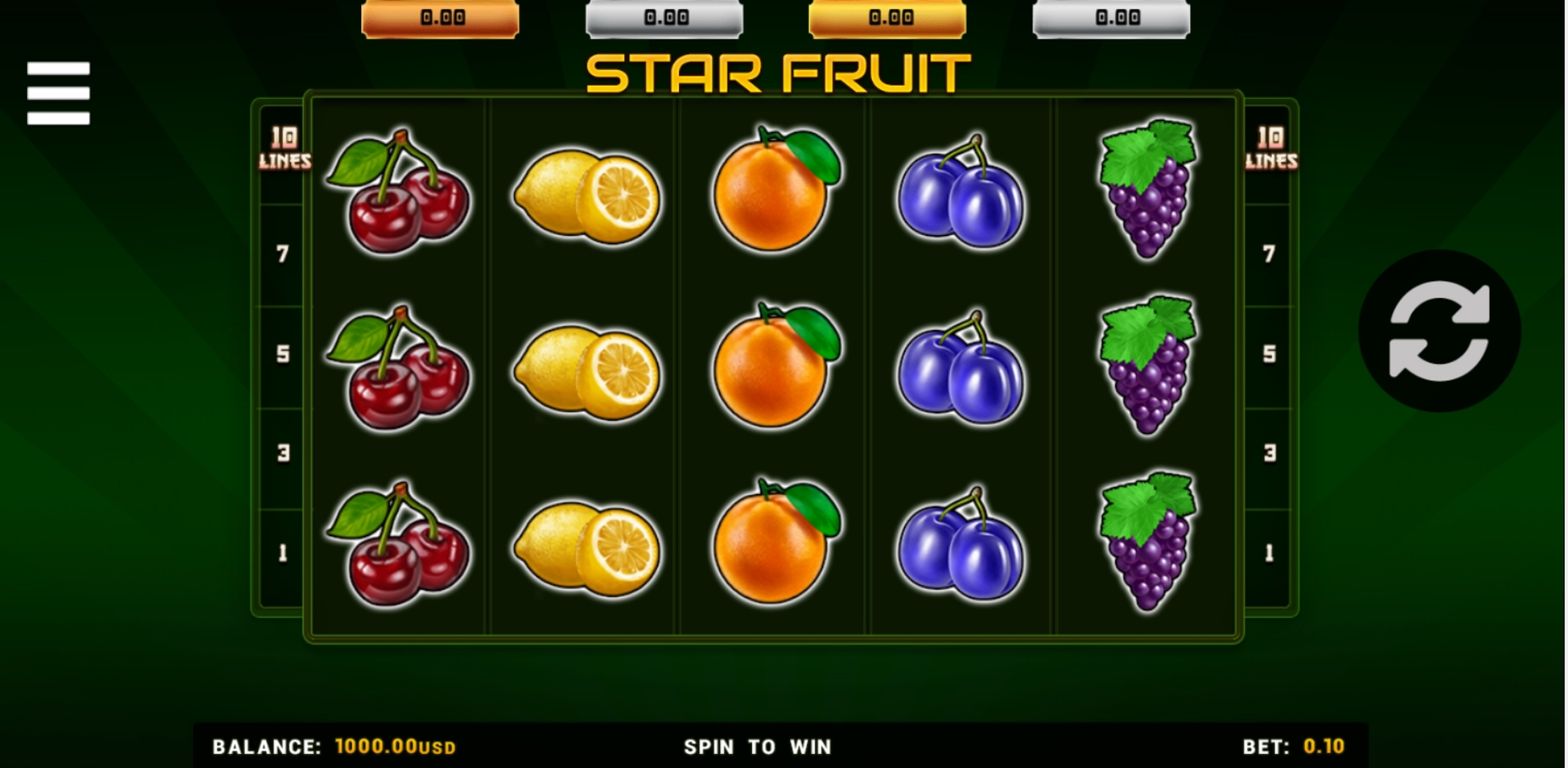 Reels in Star Fruit (Betsense) Slot Game by Betsense