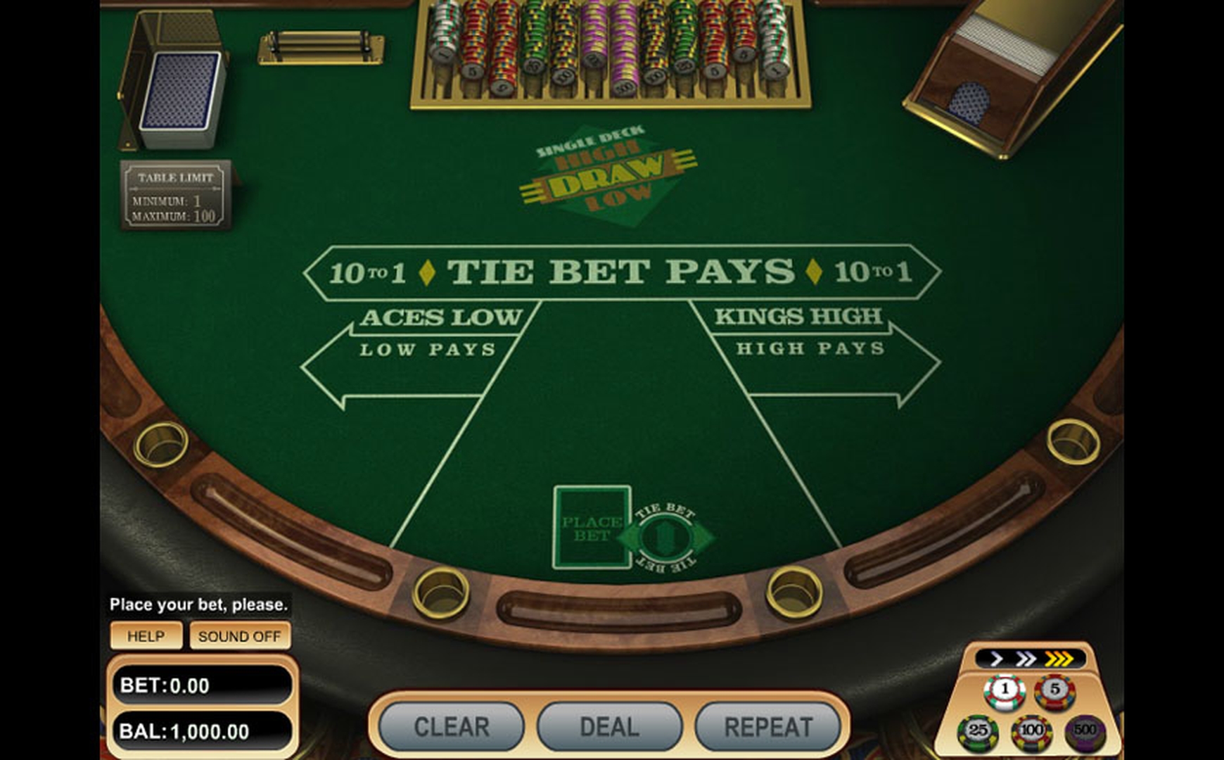 The Draw High Low (Betsoft) Online Slot Demo Game by Betsoft