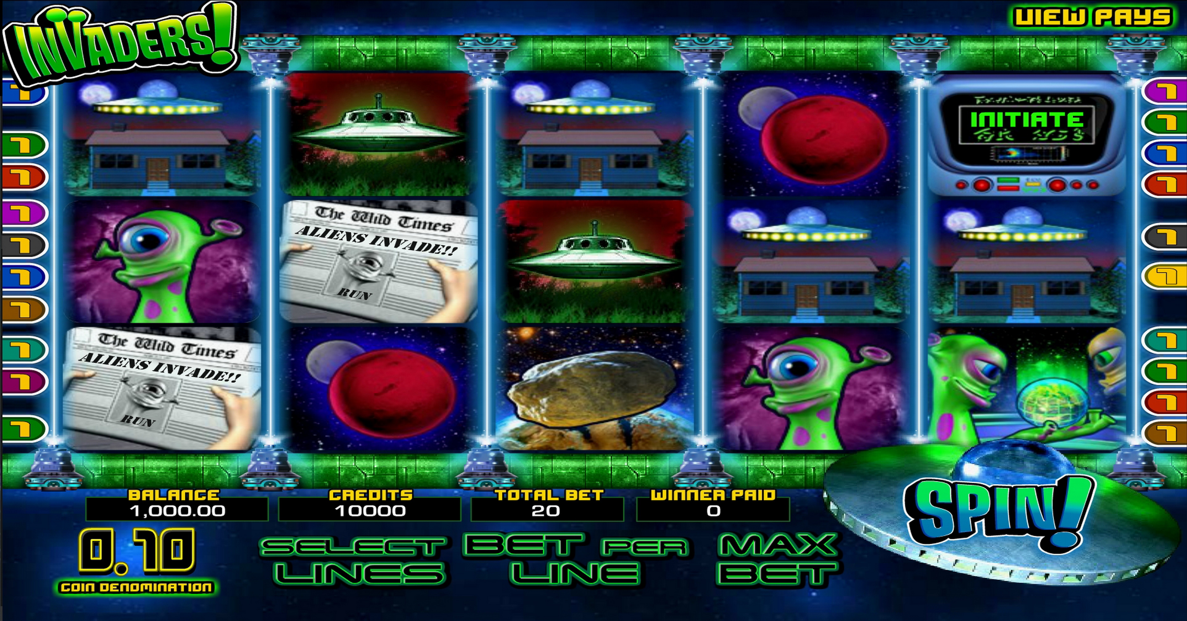 invaders from mars slot machine