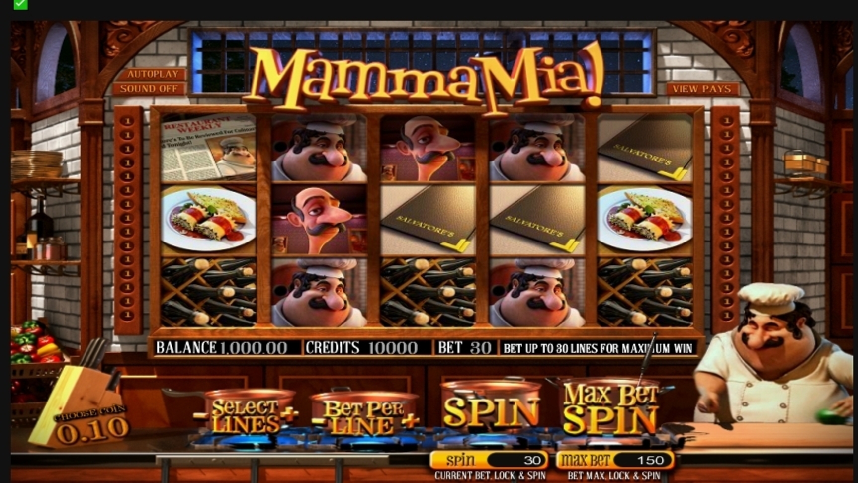 Reels in Mamma Mia Slot Game by Betsoft