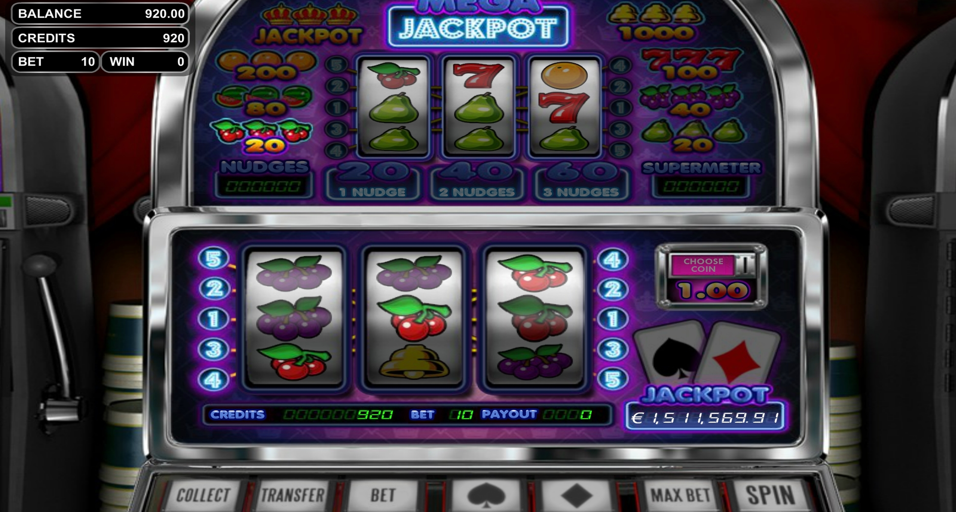 Win Money in Mega Jackpot Free Slot Game by Betsoft