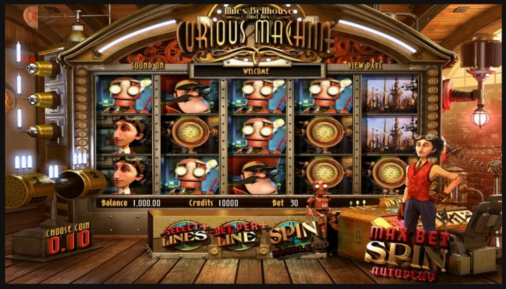 Reels in The Curious Machine Slot Game by Betsoft