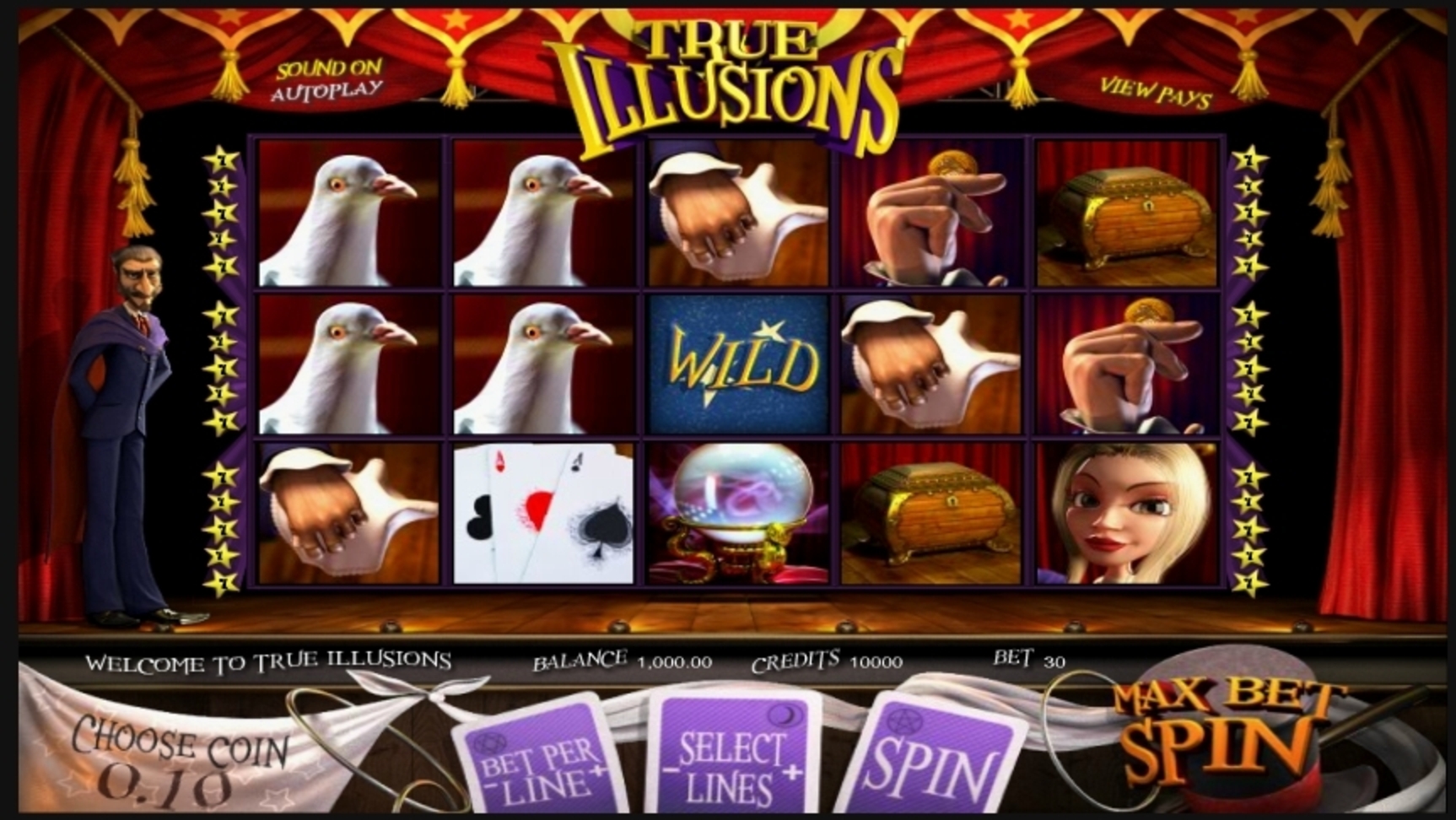 Reels in True Illusions Slot Game by Betsoft