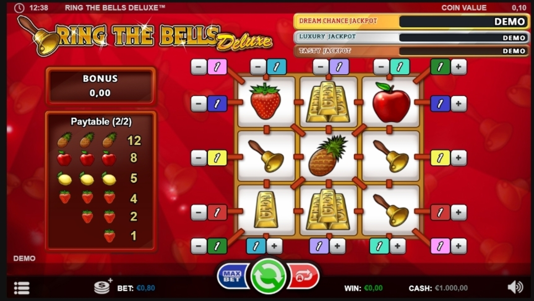 Reels in Ring the Bells Slot Game by Betsson Group