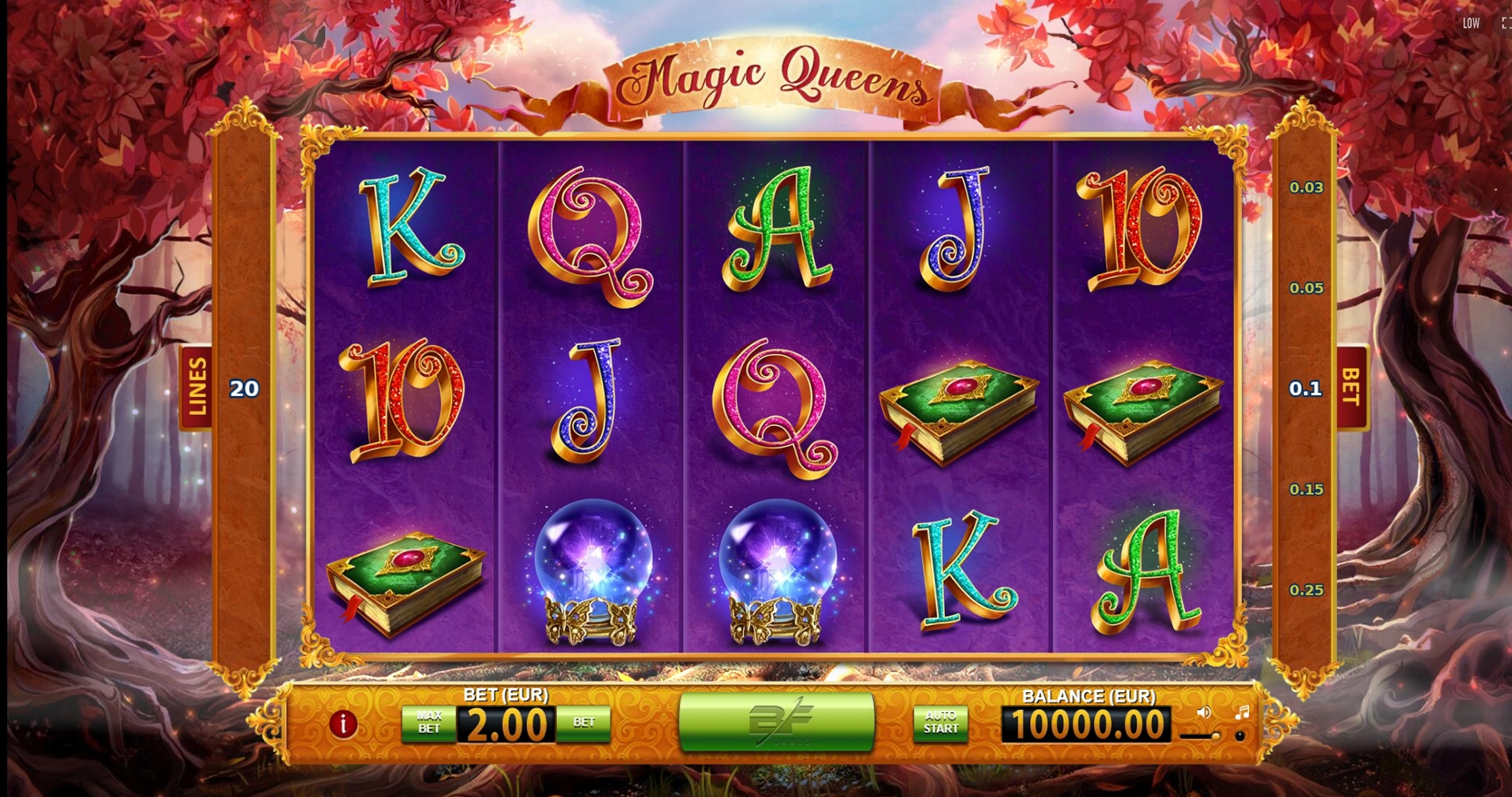 Reels in Magic Queens Slot Game by BF Games