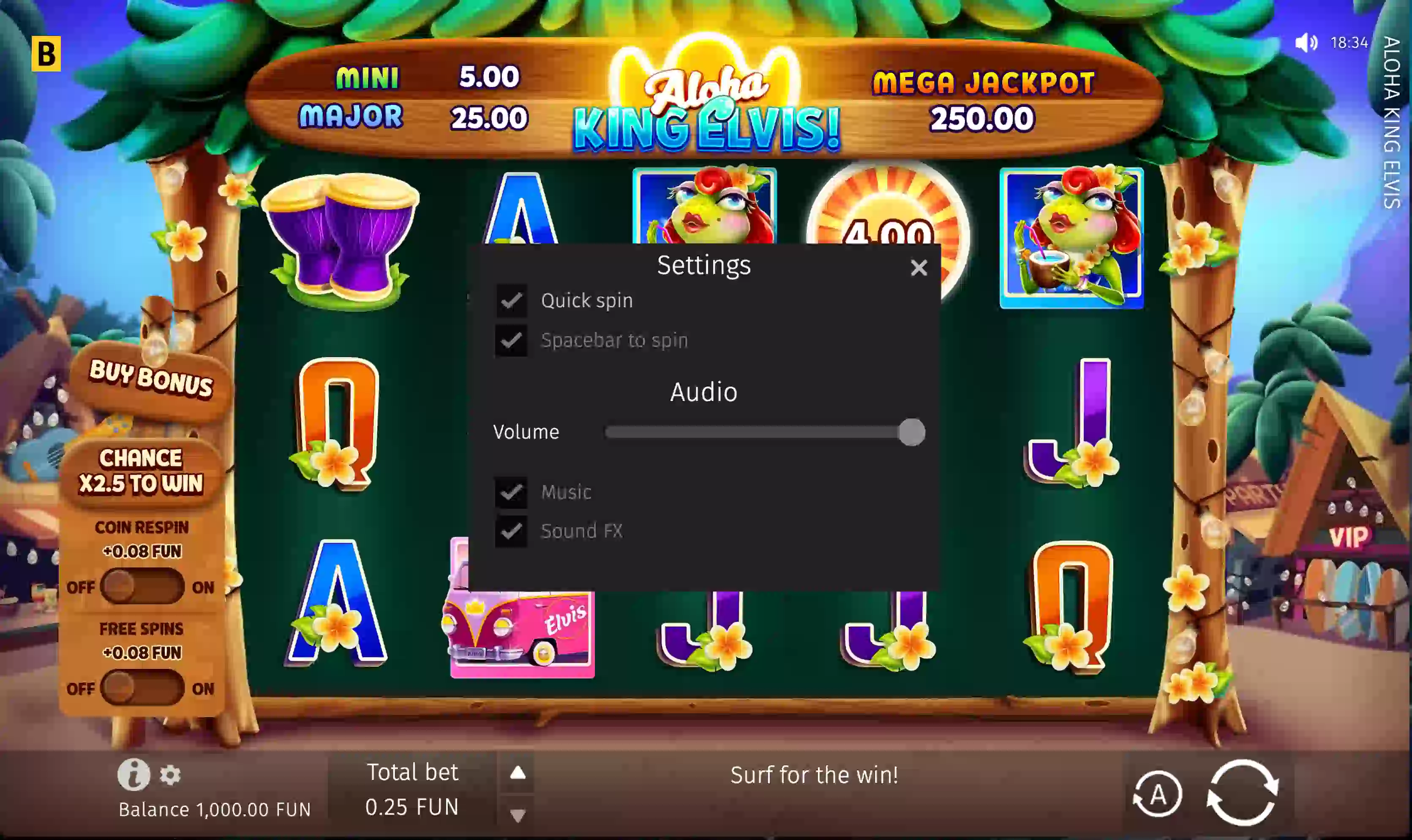 The Aloha King Elvis Online Slot Demo Game by BGAMING