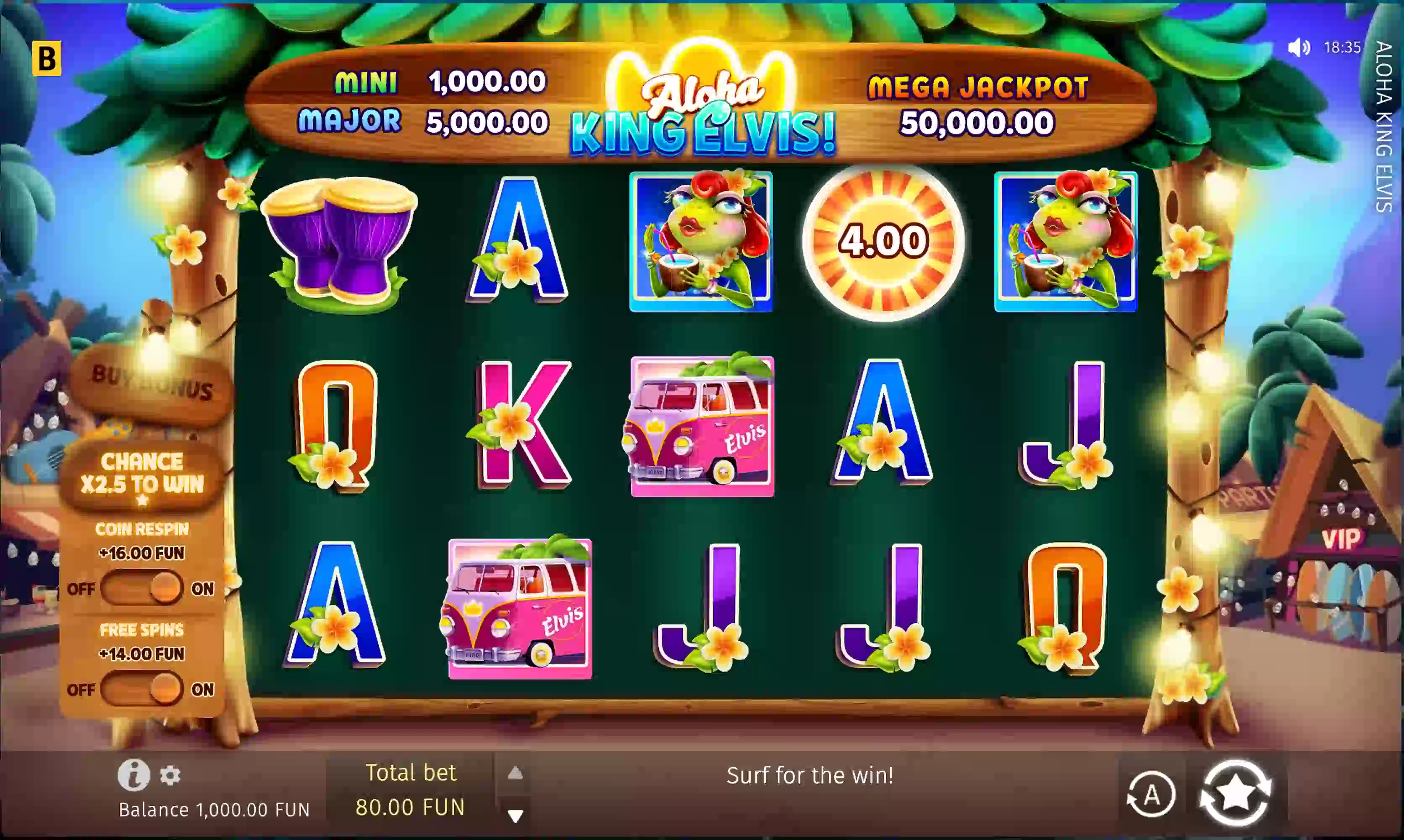 The Aloha King Elvis Online Slot Demo Game by BGAMING