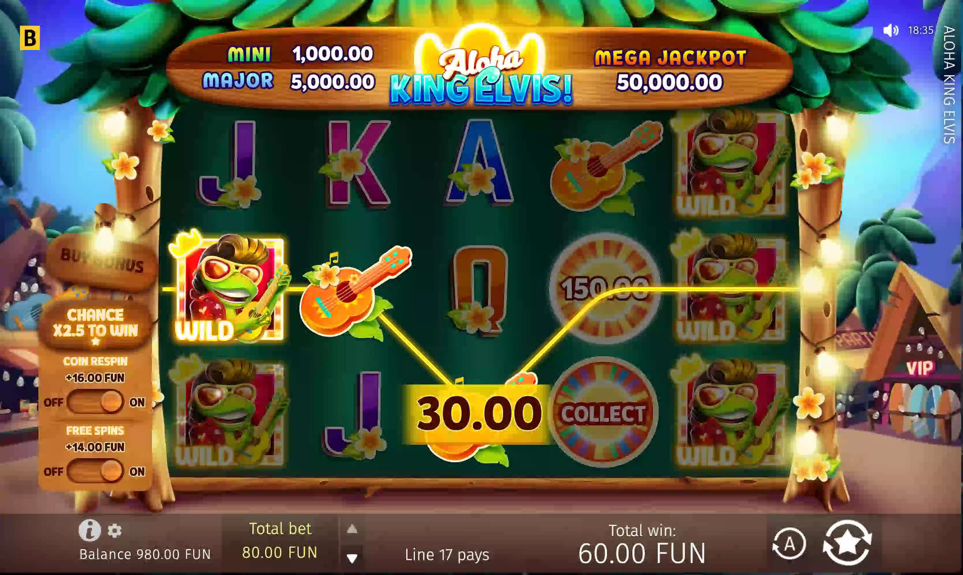 The Aloha King Elvis Online Slot Demo Game by BGAMING