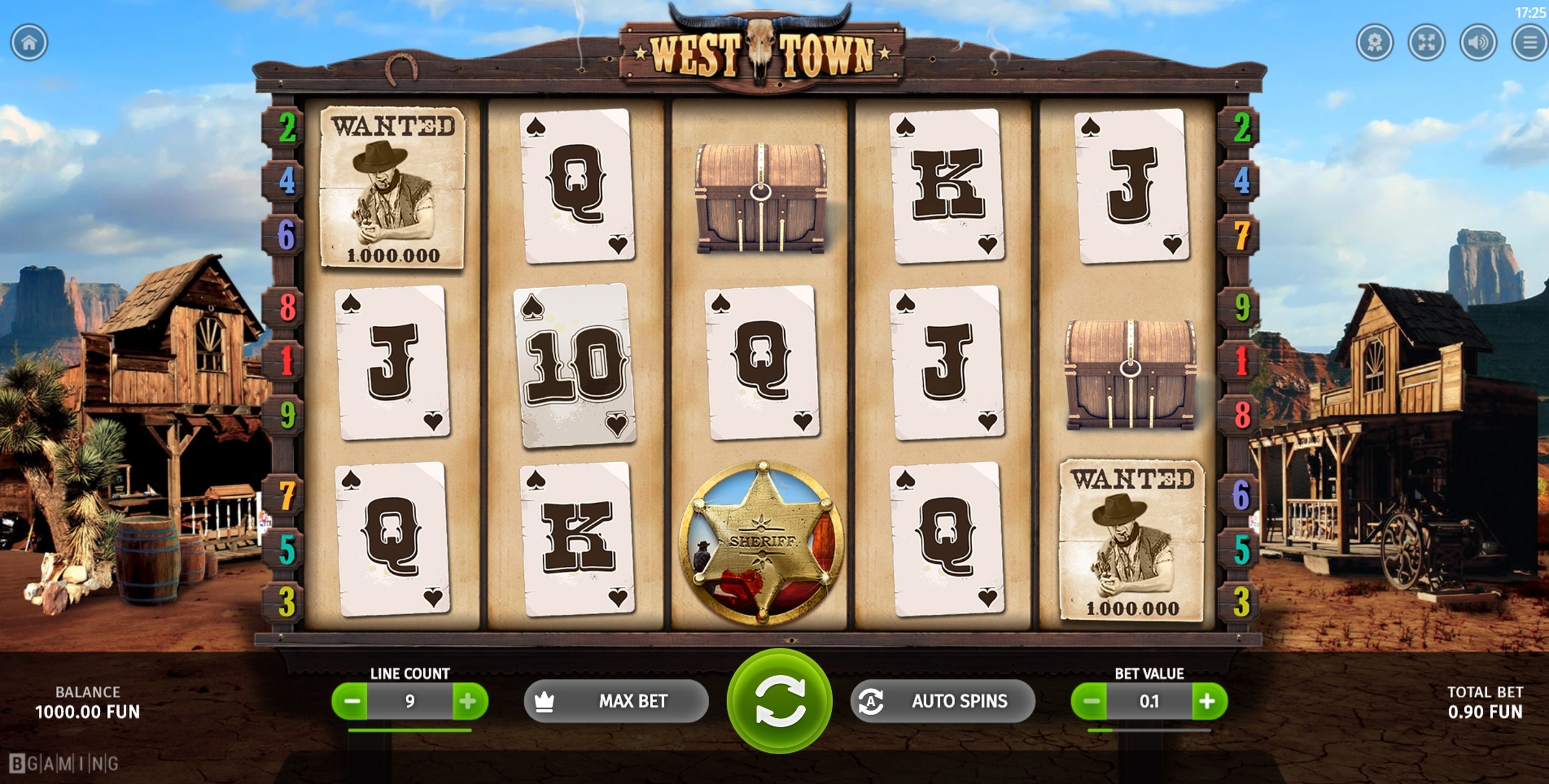 Reels in West Town Slot Game by BGAMING