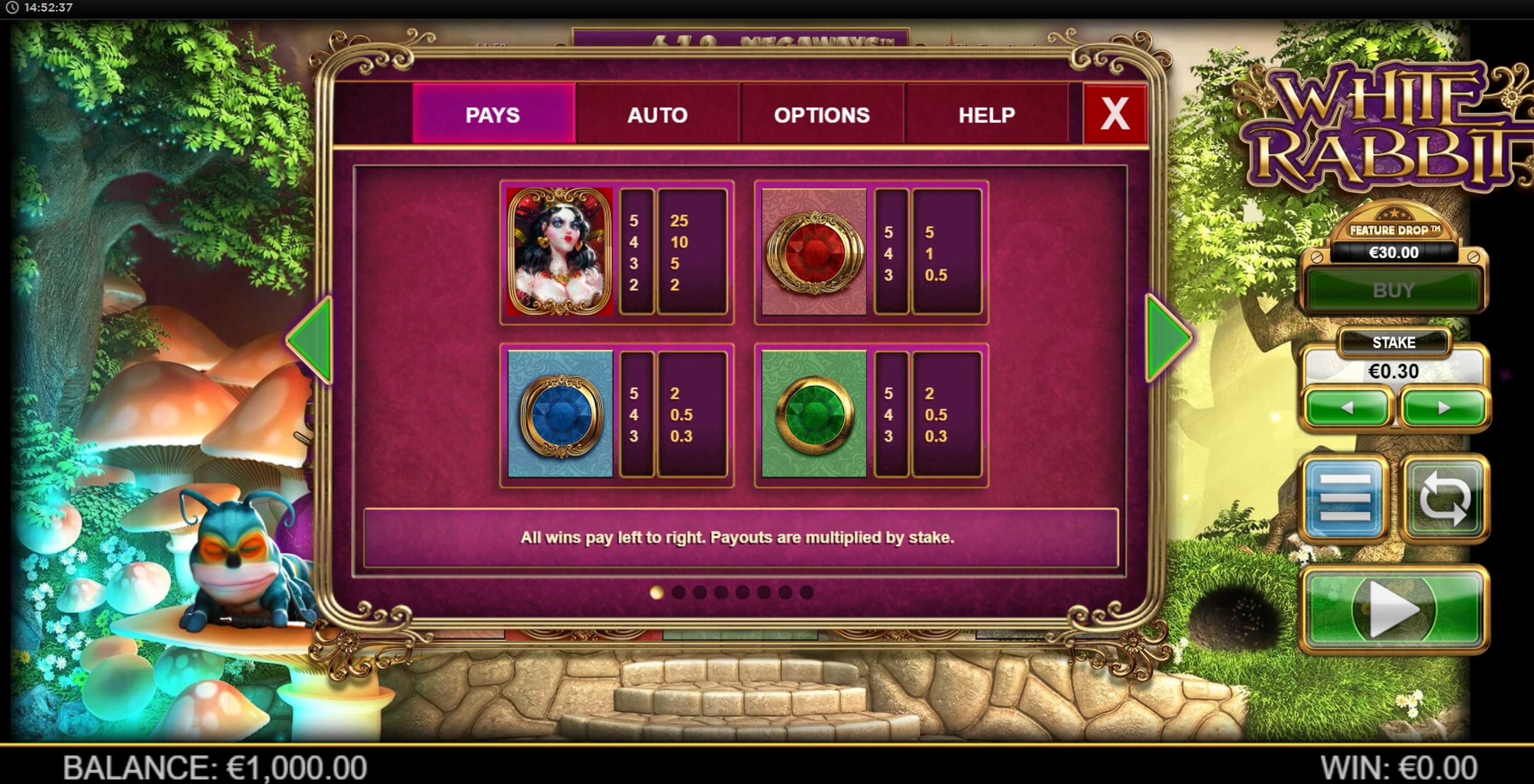 Info of White Rabbit Slot Game by Big Time Gaming