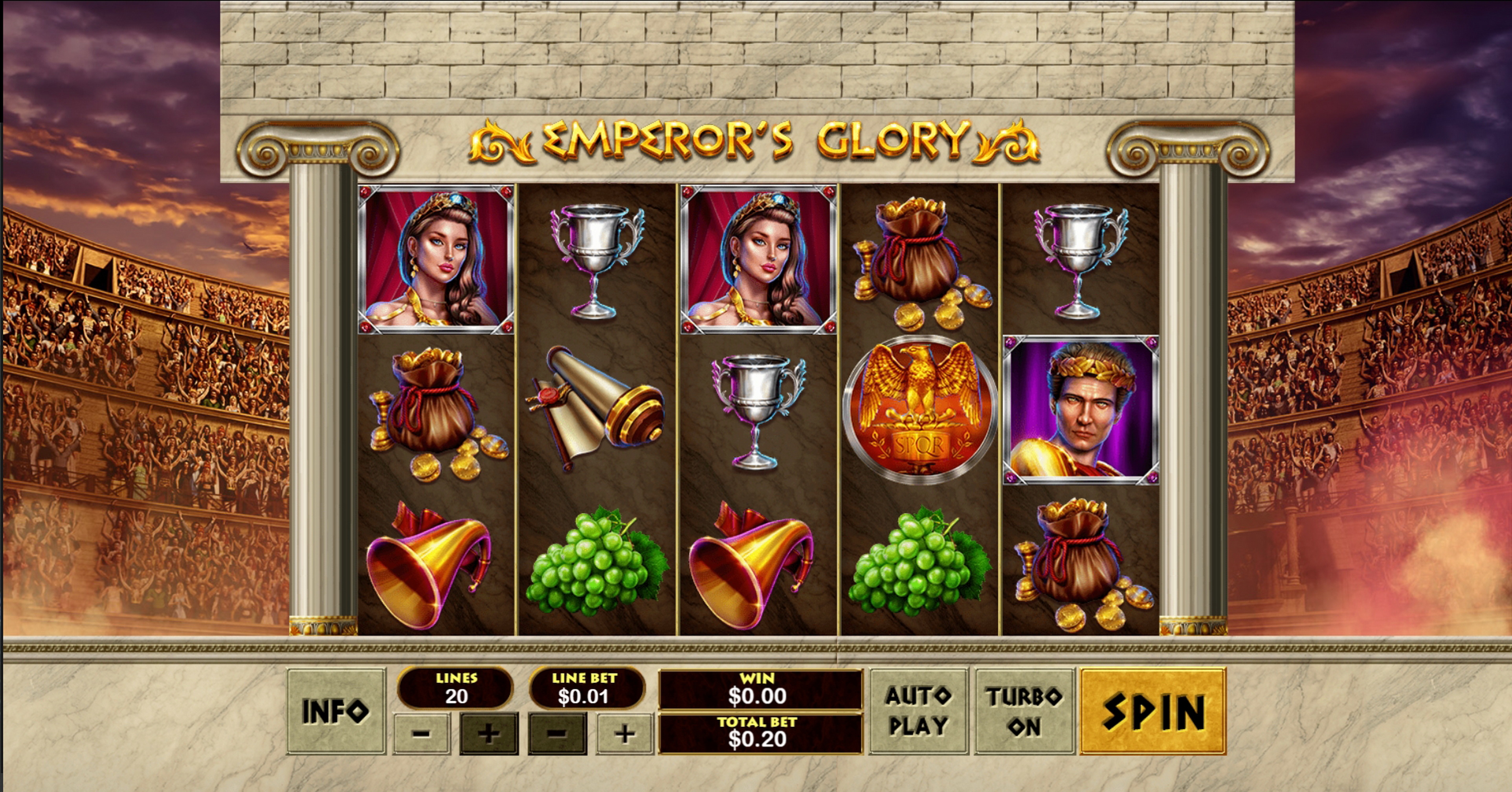 Reels in Emperors Glory Slot Game by Xplosive Slots Group