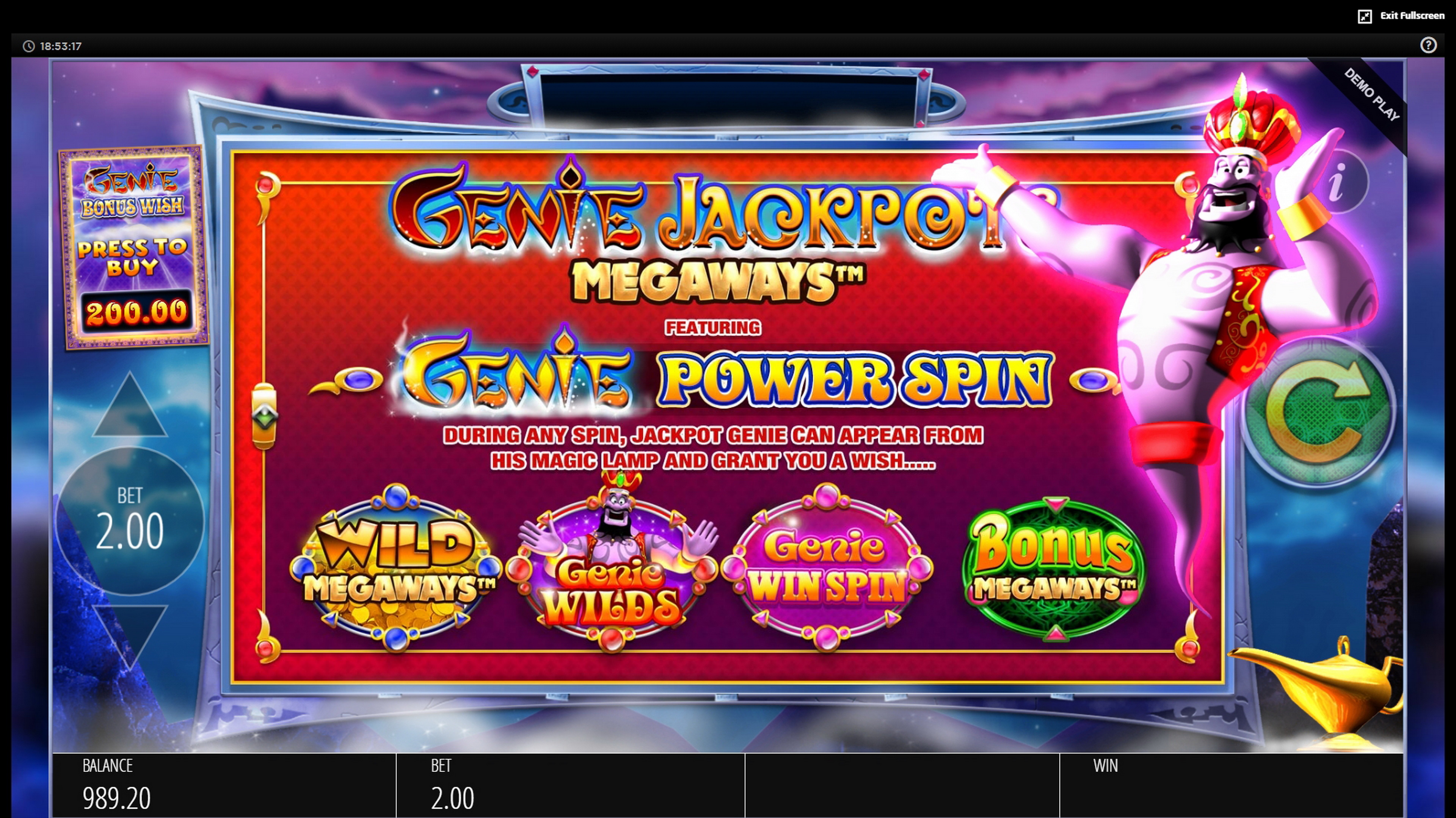 free online genie jackpot slot