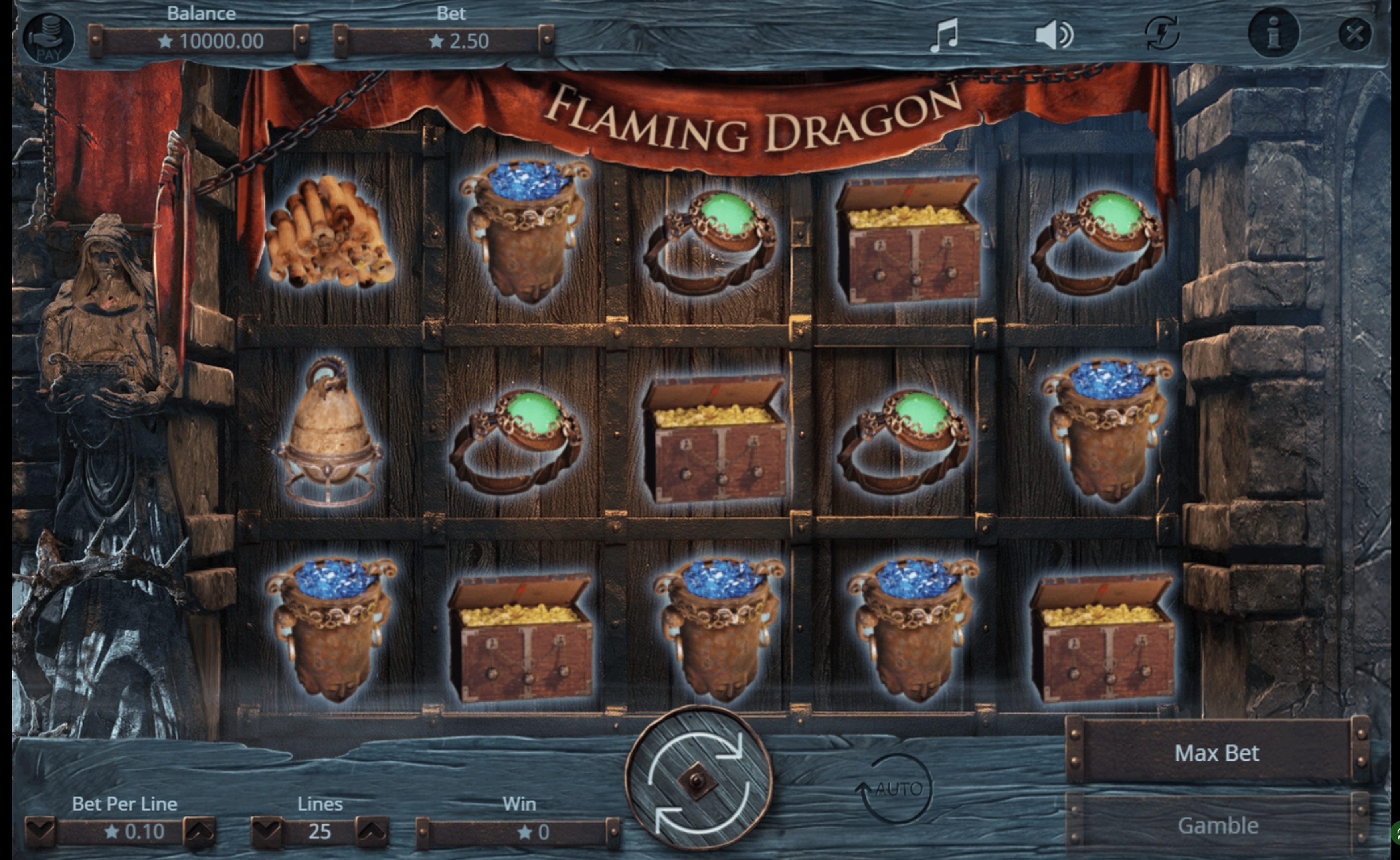 Reels in Flaming Dragon Slot Game by Booming Games